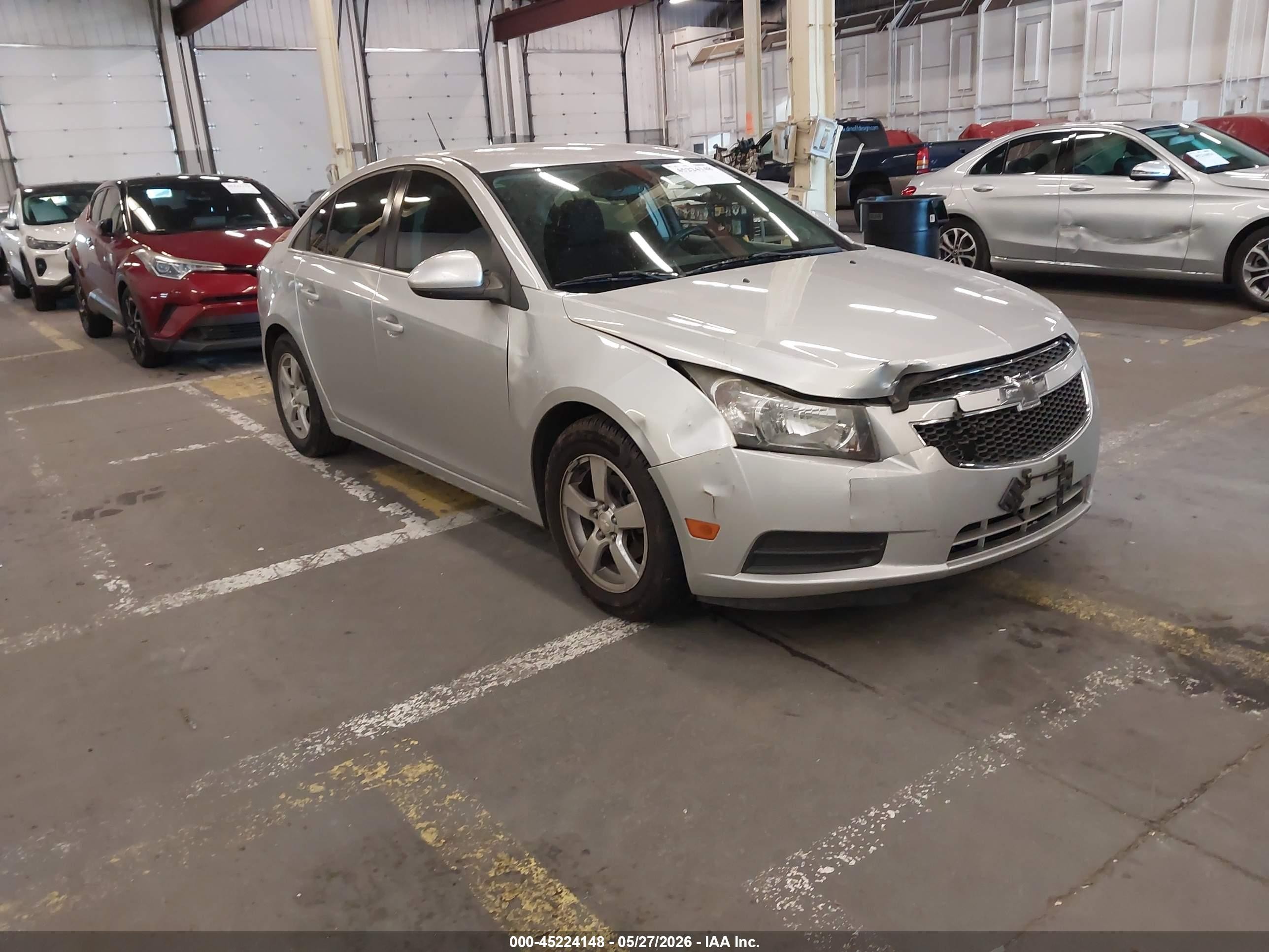 2014 Chevrolet Cruze 1lt Auto Silver vin: 1G1PC5SB1E7296414