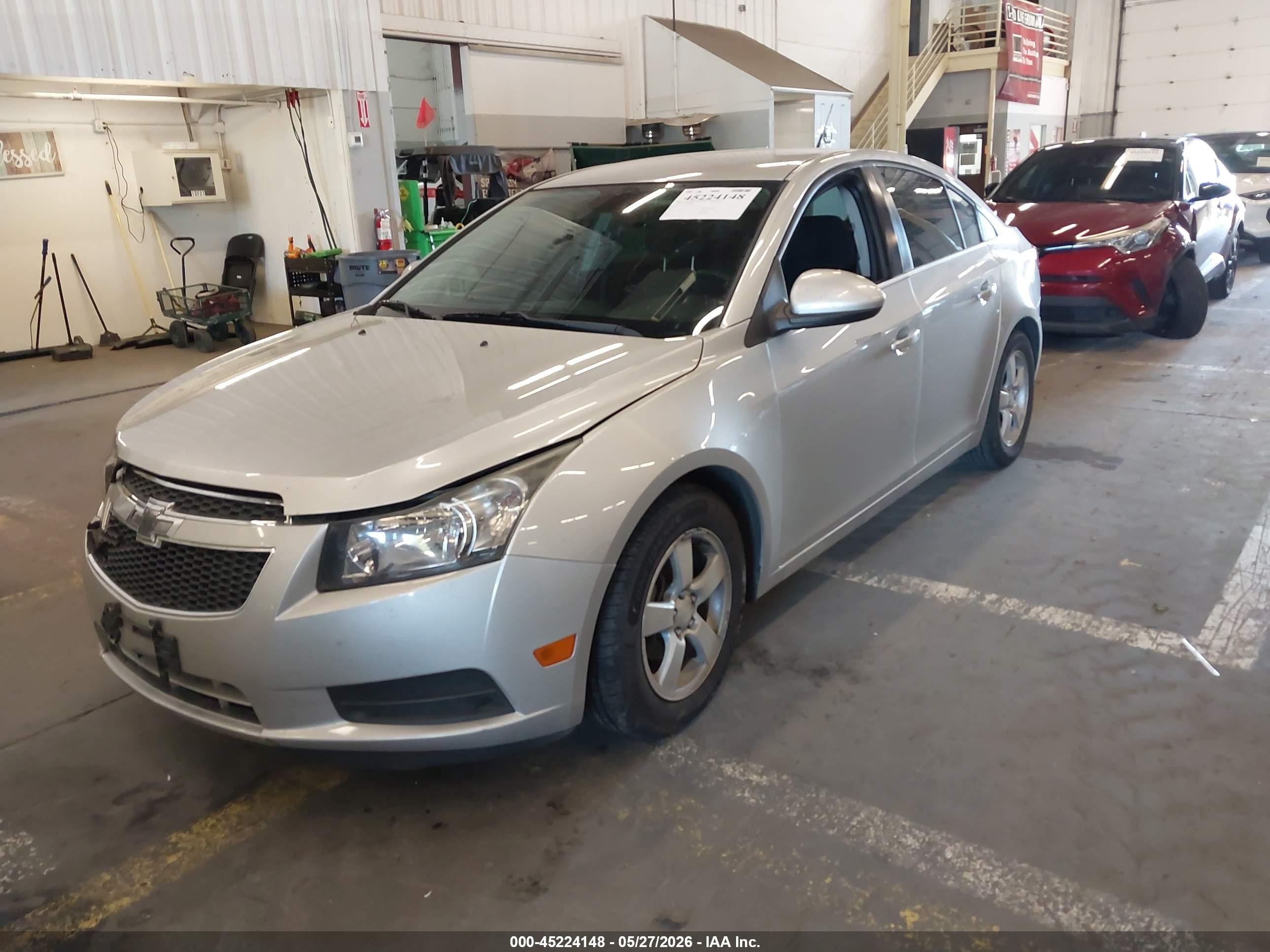 2014 Chevrolet Cruze 1lt Auto Silver vin: 1G1PC5SB1E7296414