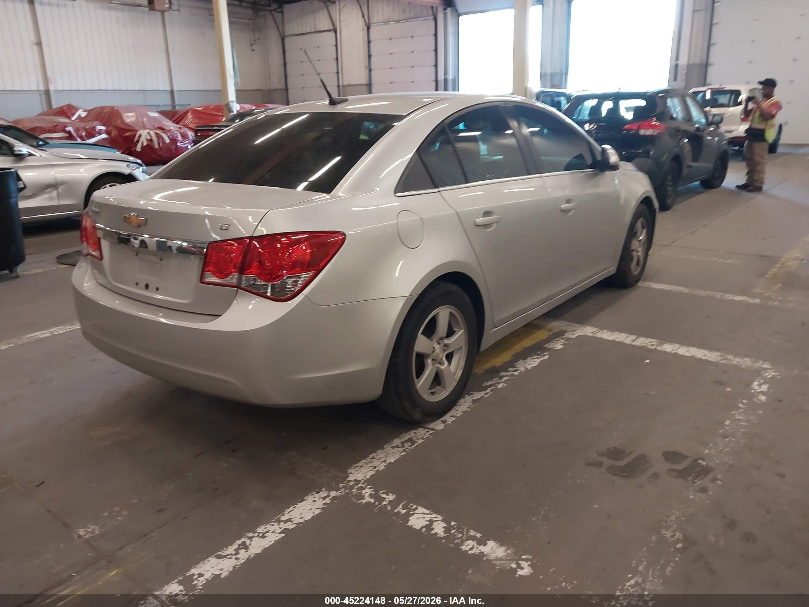 2014 Chevrolet Cruze 1lt Auto Silver vin: 1G1PC5SB1E7296414