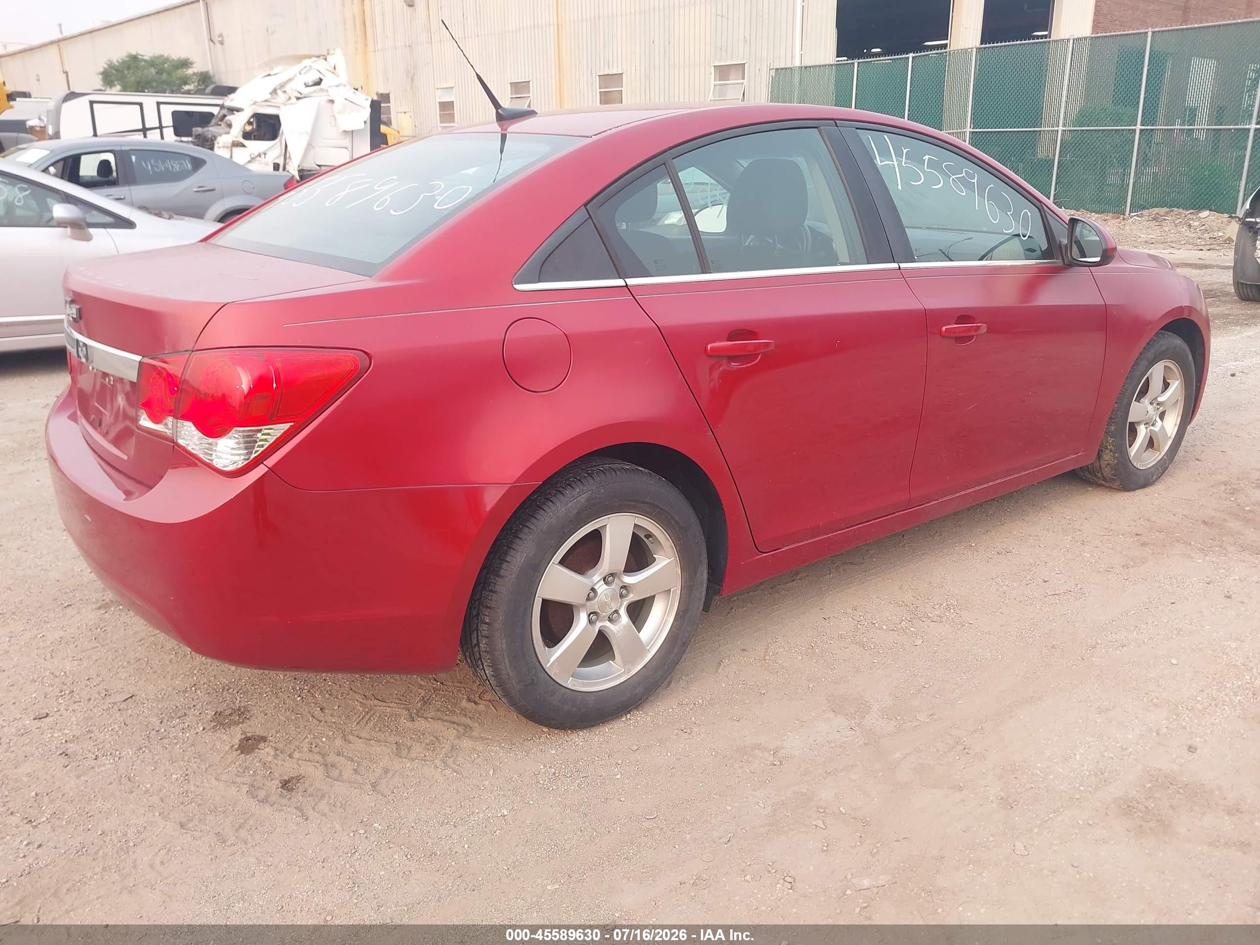 2014 Chevrolet Cruze 1lt Auto Red vin: 1G1PC5SB1E7338600