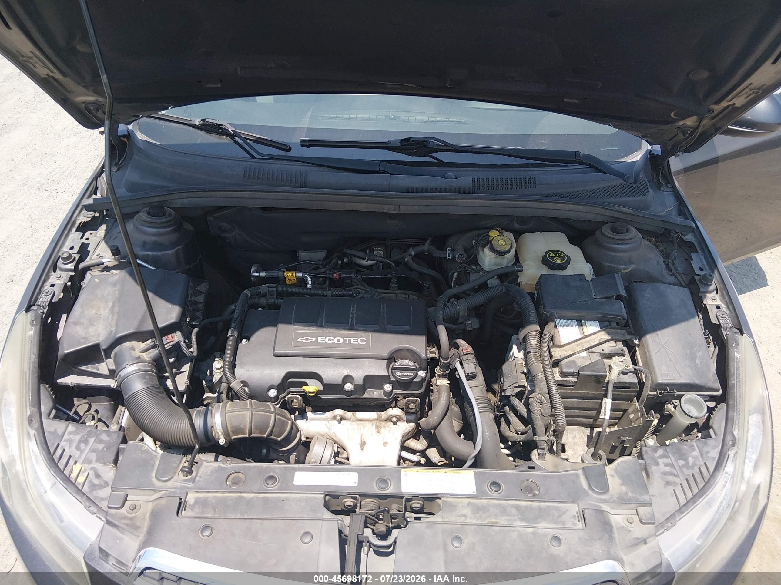 2014 Chevrolet Cruze 1lt Auto Серый vin: 1G1PC5SB1E7350973