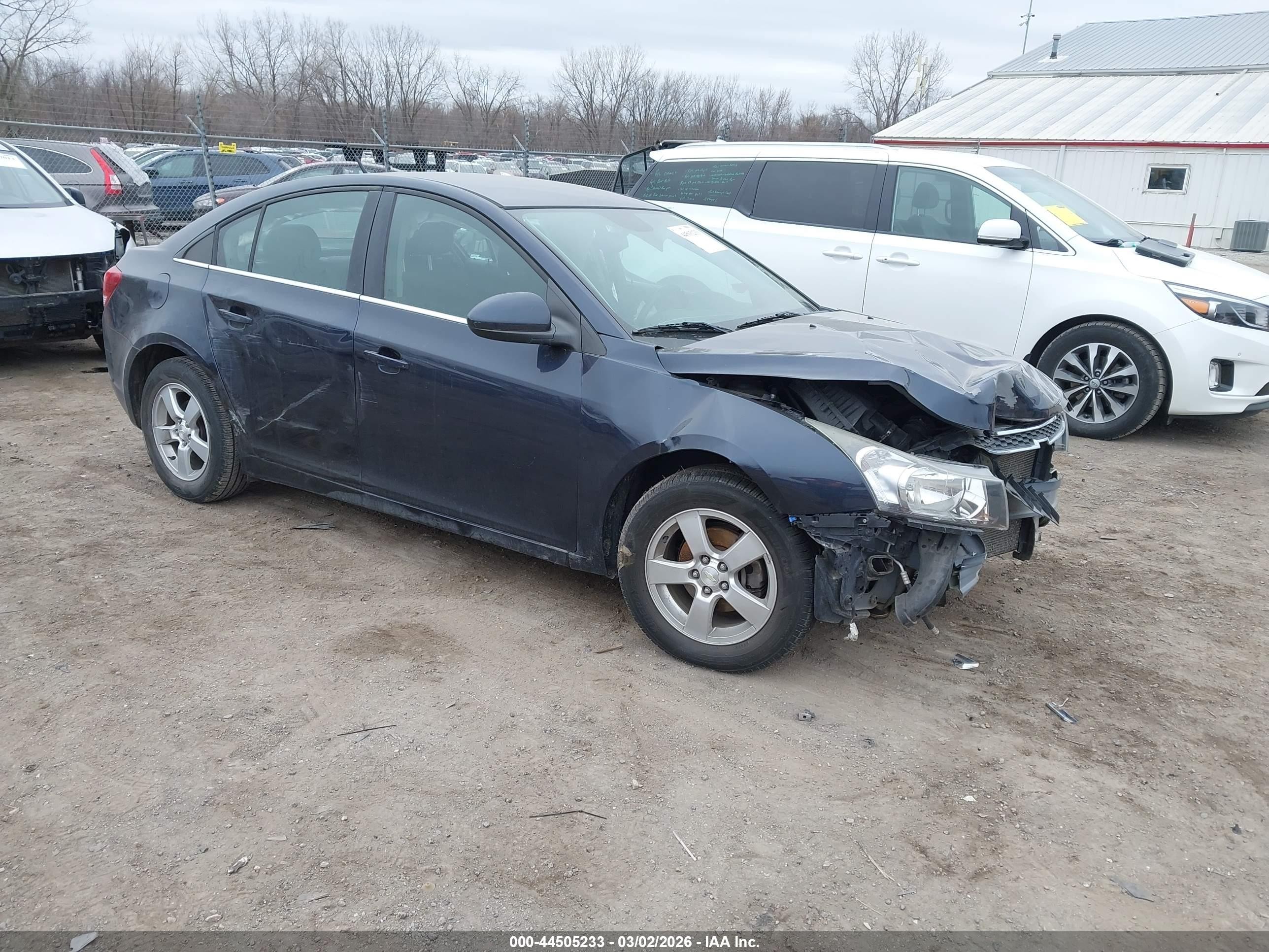 2014 Chevrolet Cruze 1lt Auto Blue vin: 1G1PC5SB1E7363299