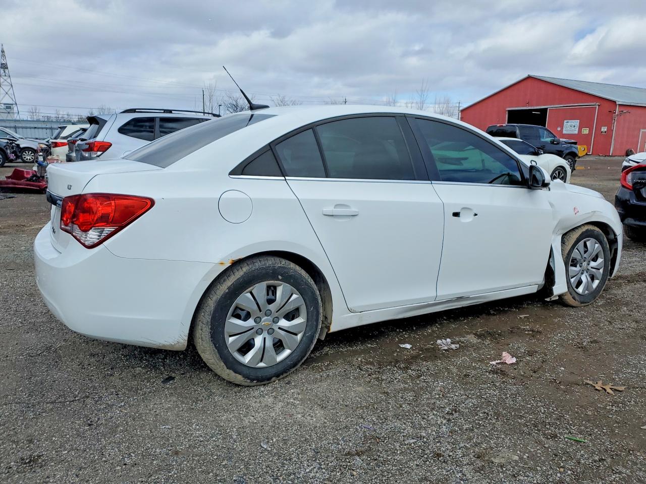 2014 Chevrolet Cruze Lt White vin: 1G1PC5SB1E7384623