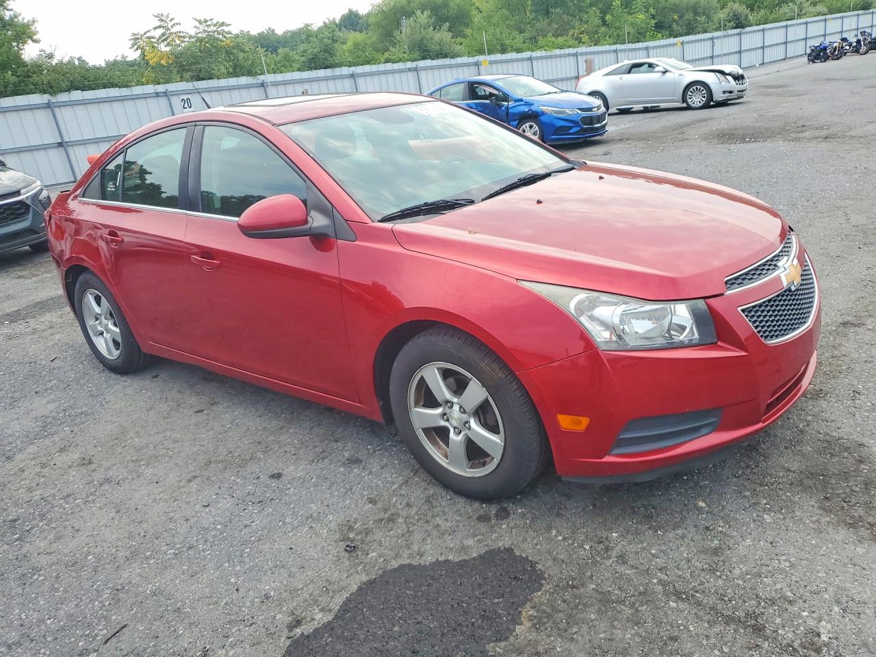 2014 Chevrolet Cruze Lt Red vin: 1G1PC5SB1E7456775