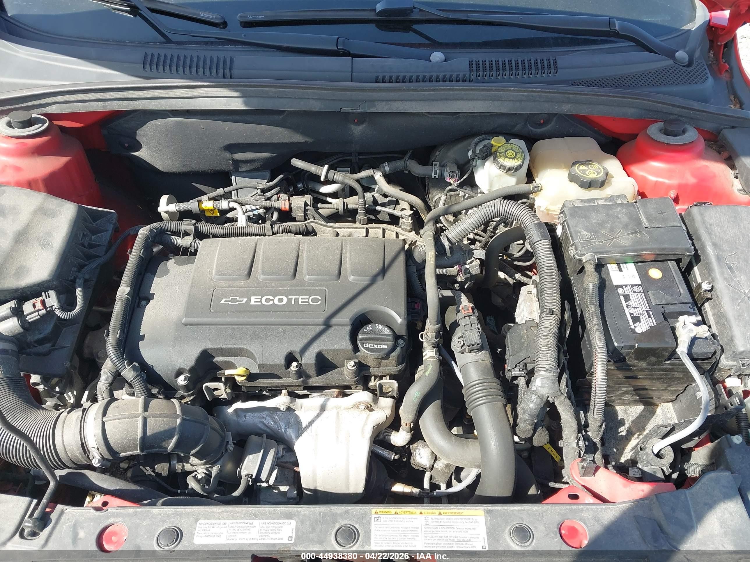 2014 Chevrolet Cruze 1lt Auto Красный vin: 1G1PC5SB1E7457327