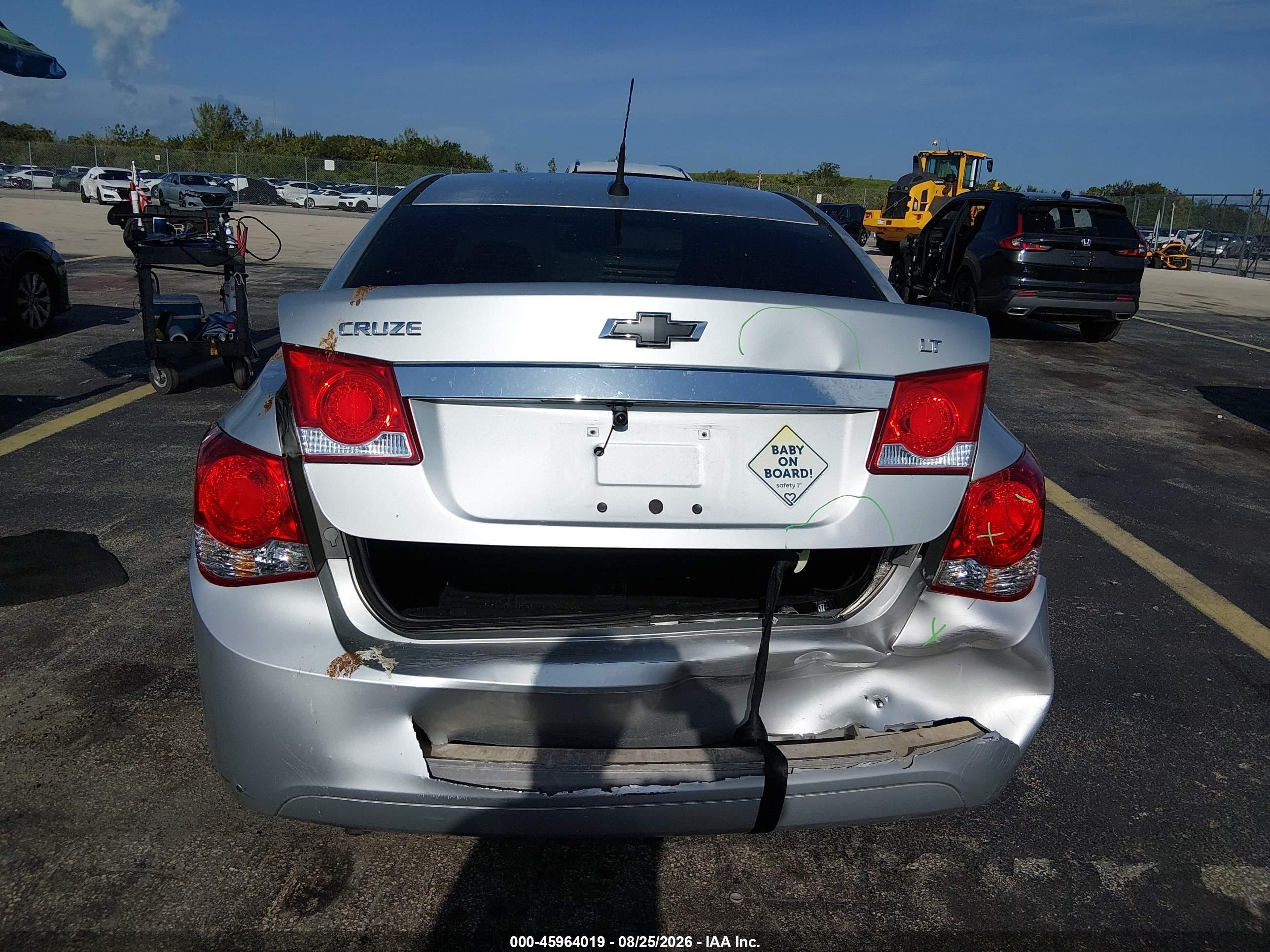 2014 Chevrolet Cruze 1lt Auto Gray vin: 1G1PC5SB1E7466657