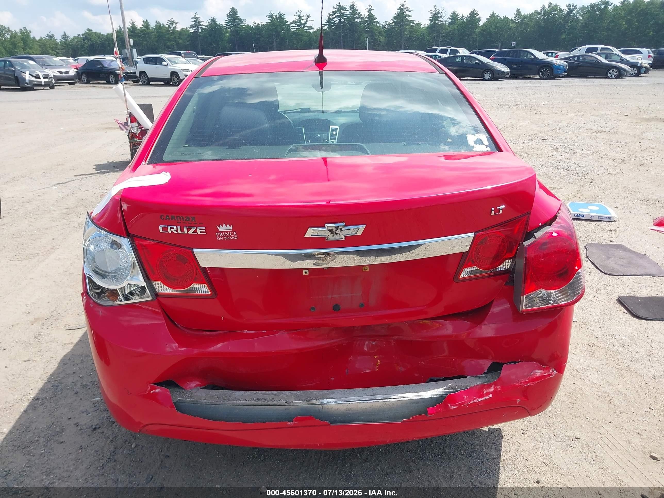 2014 Chevrolet Cruze 1lt Auto Red vin: 1G1PC5SB1E7469817