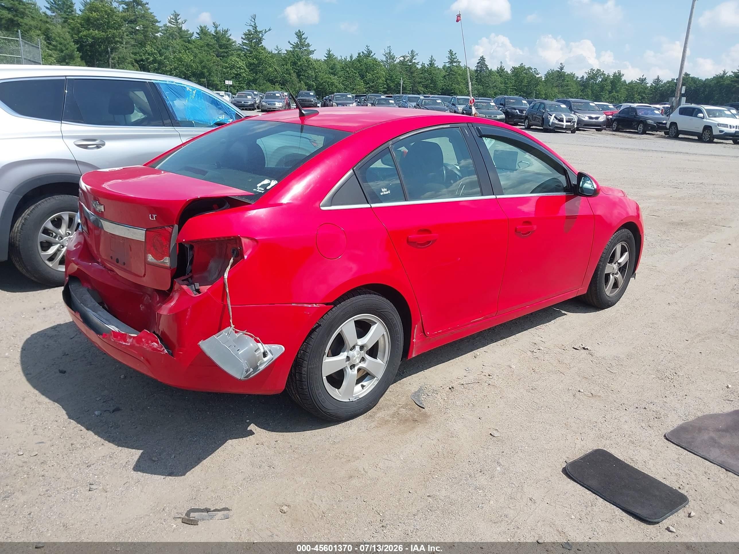 2014 Chevrolet Cruze 1lt Auto Red vin: 1G1PC5SB1E7469817