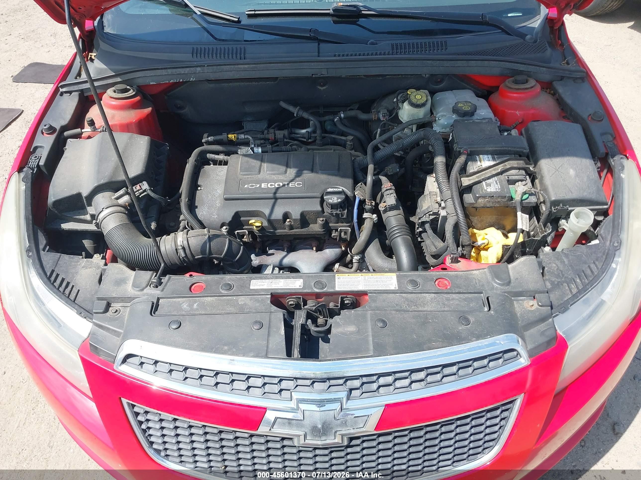 2014 Chevrolet Cruze 1lt Auto Red vin: 1G1PC5SB1E7469817