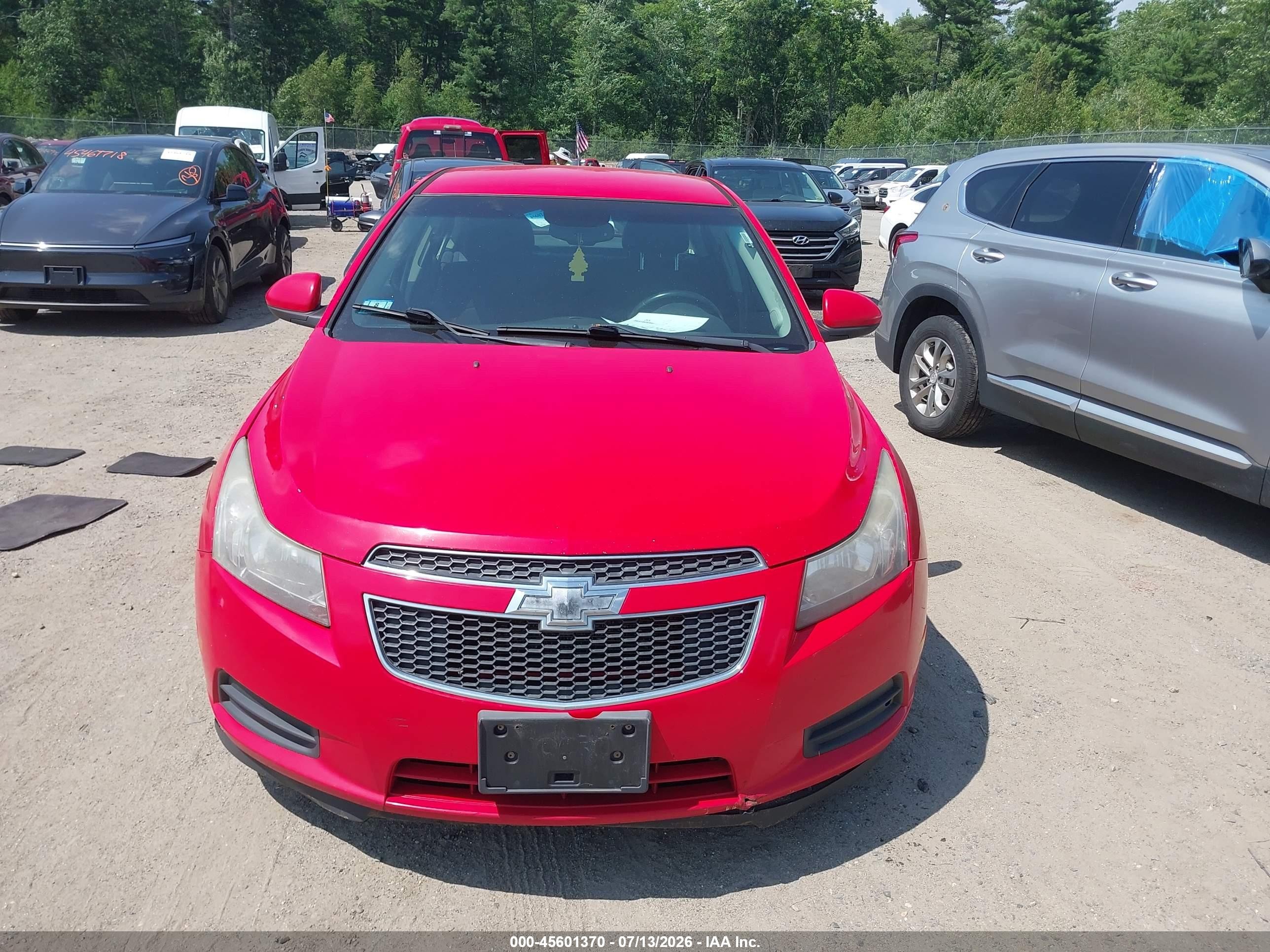 2014 Chevrolet Cruze 1lt Auto Red vin: 1G1PC5SB1E7469817