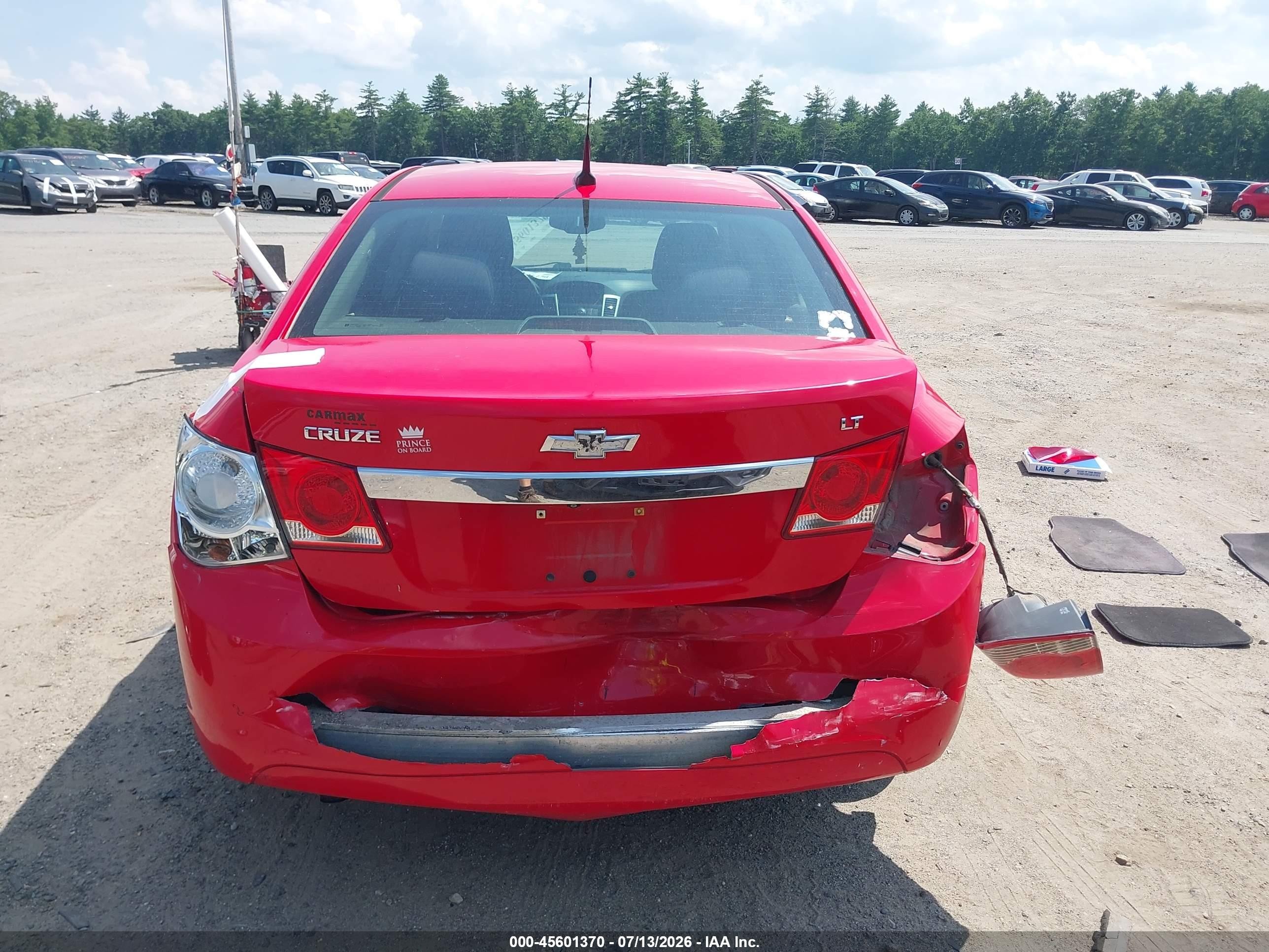 2014 Chevrolet Cruze 1lt Auto Red vin: 1G1PC5SB1E7469817