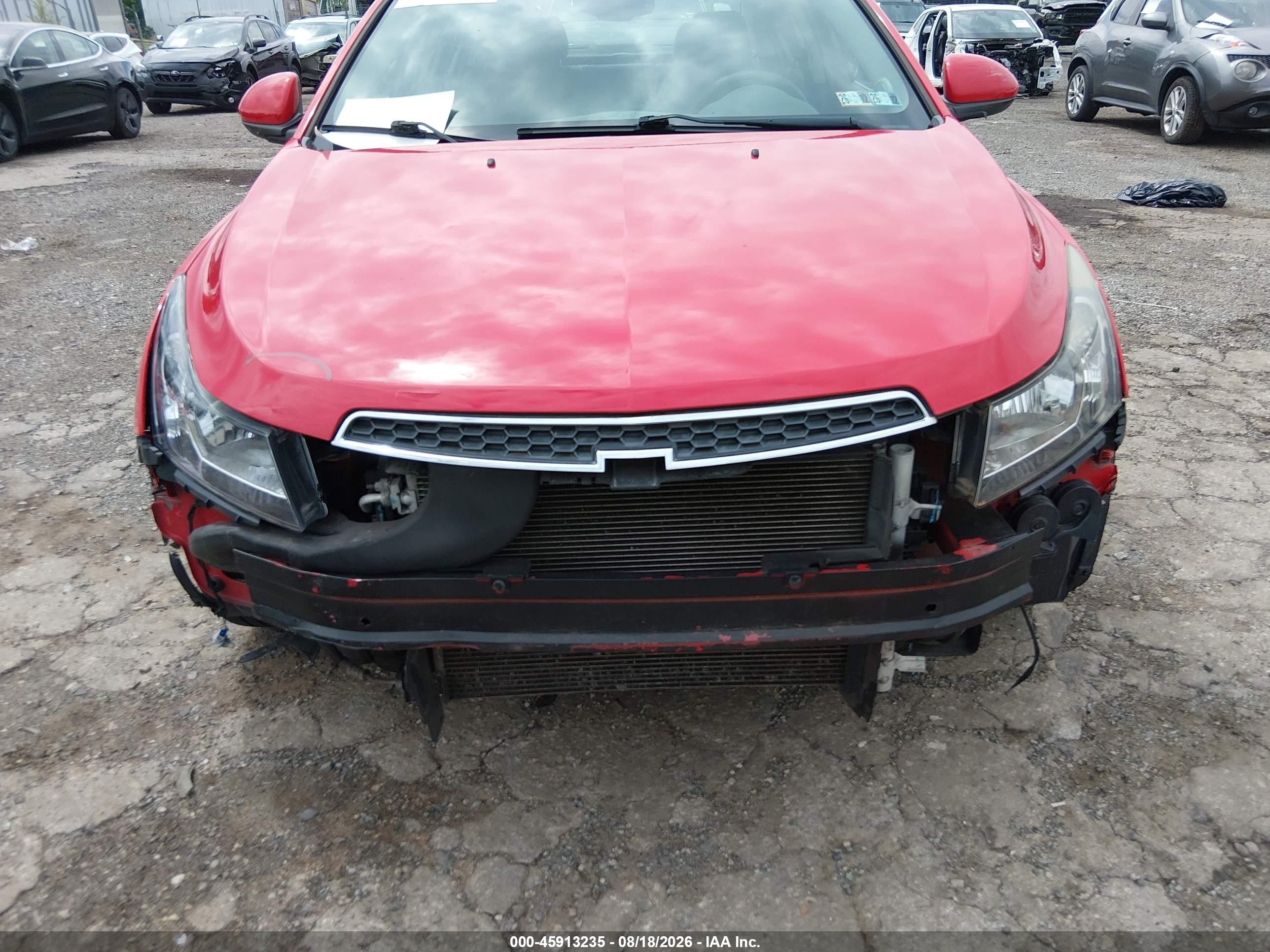 2014 Chevrolet Cruze 1lt Auto Red vin: 1G1PC5SB1E7476895