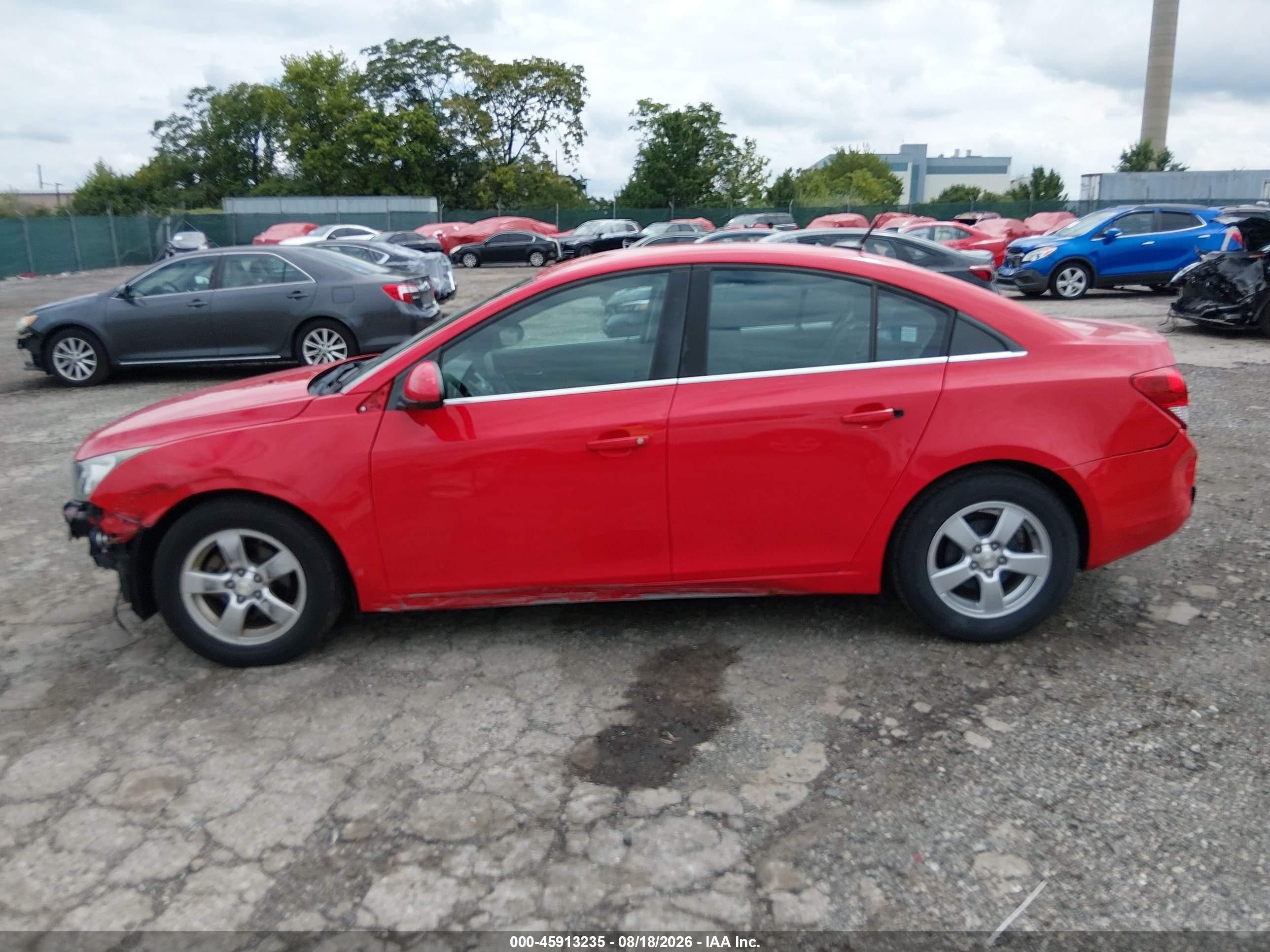2014 Chevrolet Cruze 1lt Auto Red vin: 1G1PC5SB1E7476895