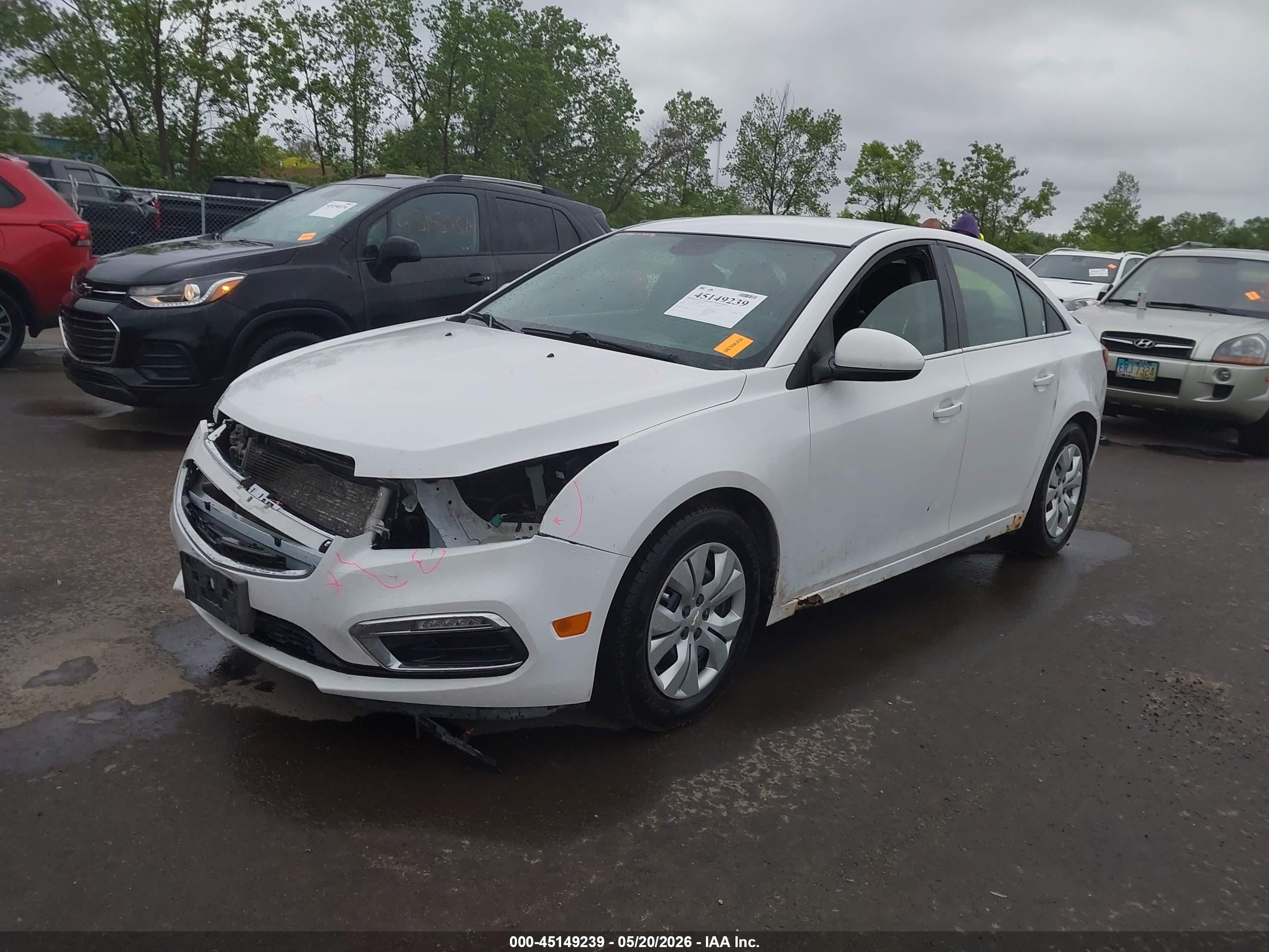 2015 Chevrolet Cruze 1lt Auto White vin: 1G1PC5SB1F7104961