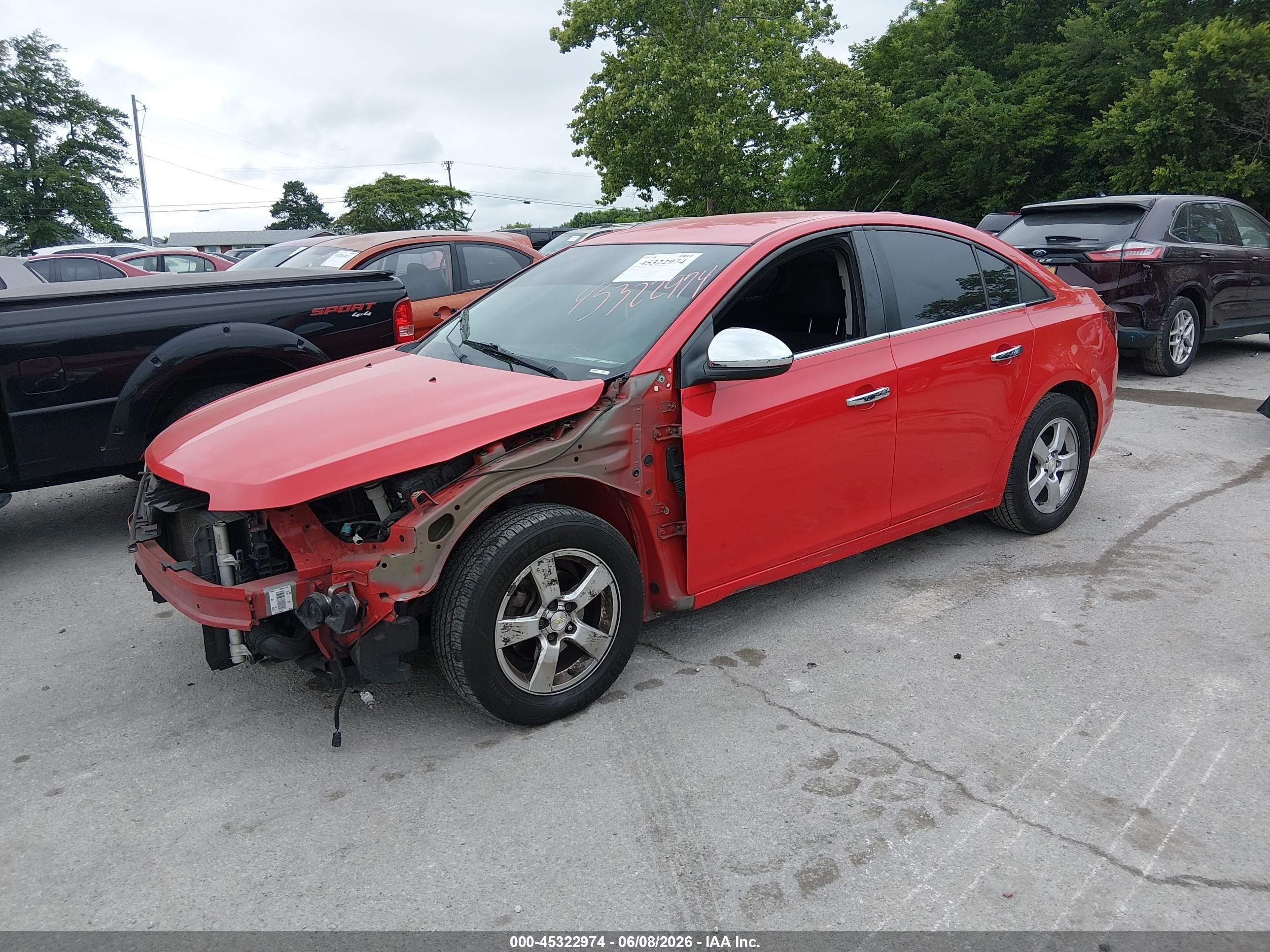 2015 Chevrolet Cruze 1lt Auto Красный vin: 1G1PC5SB1F7114681