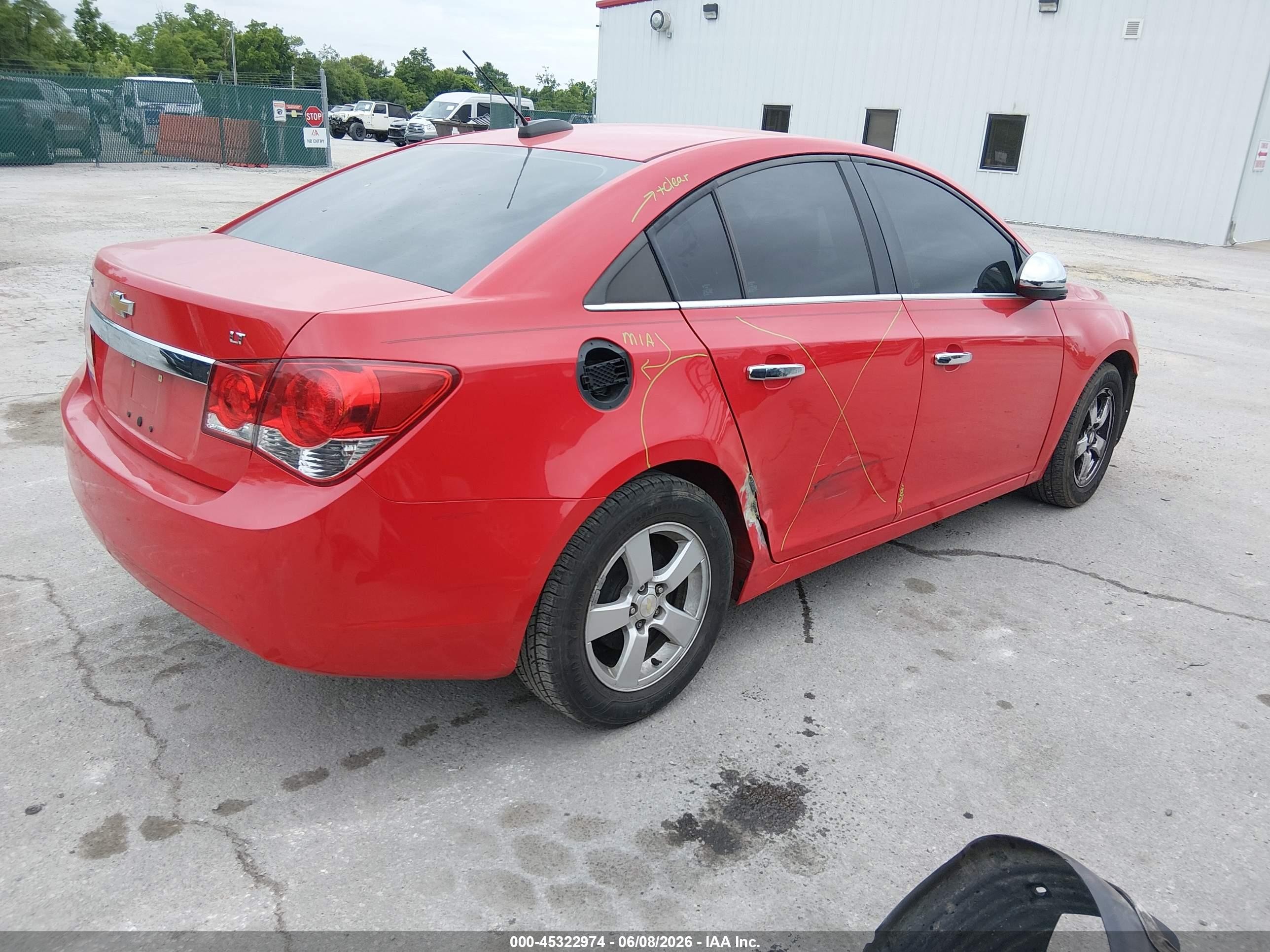 2015 Chevrolet Cruze 1lt Auto Красный vin: 1G1PC5SB1F7114681