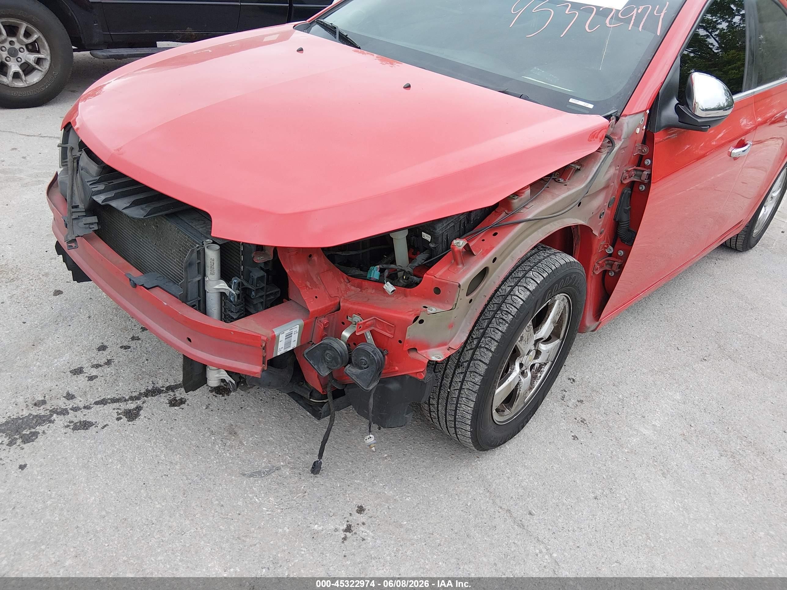 2015 Chevrolet Cruze 1lt Auto Красный vin: 1G1PC5SB1F7114681