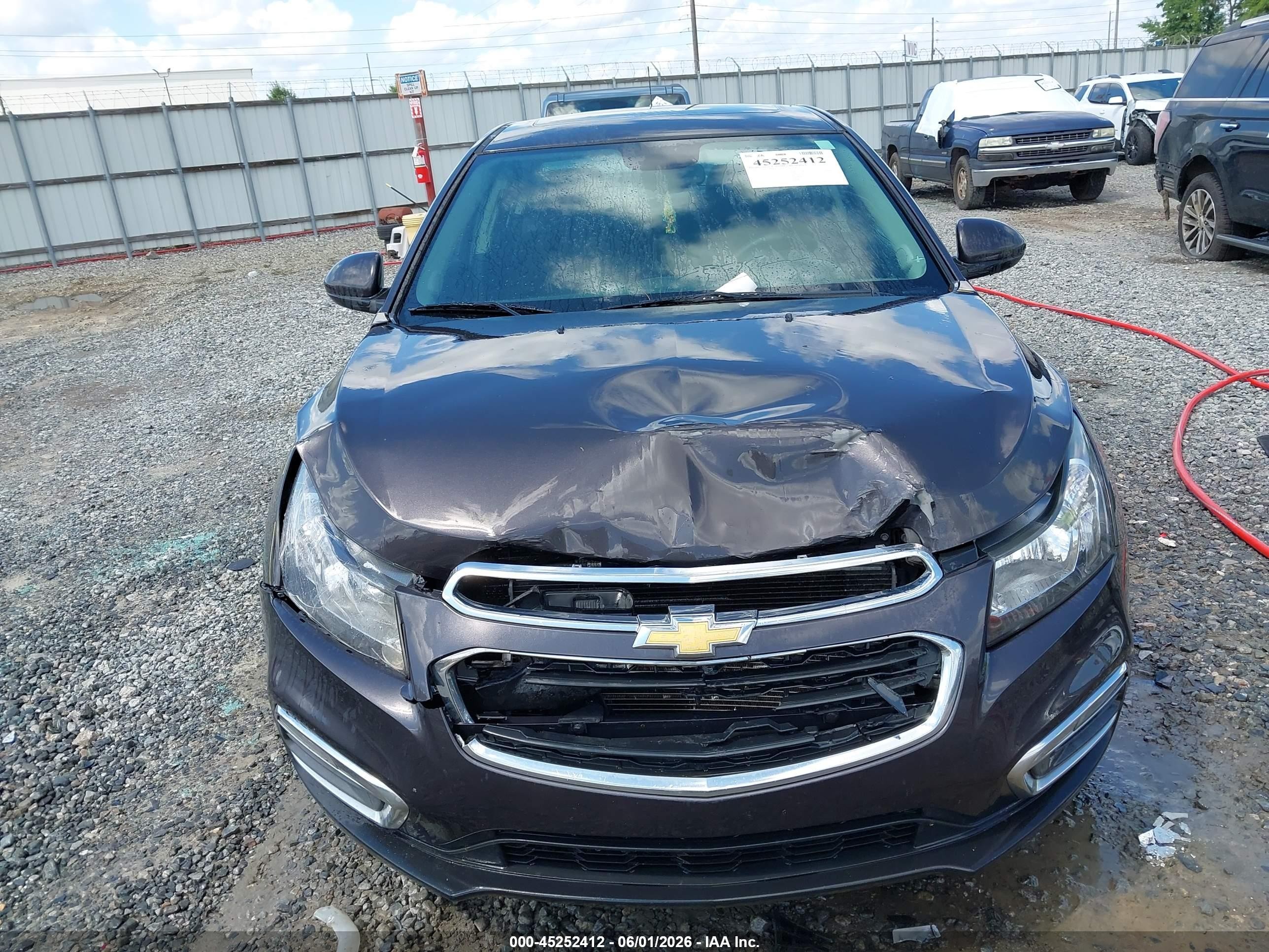 2015 Chevrolet Cruze 1lt Auto Black vin: 1G1PC5SB1F7133957