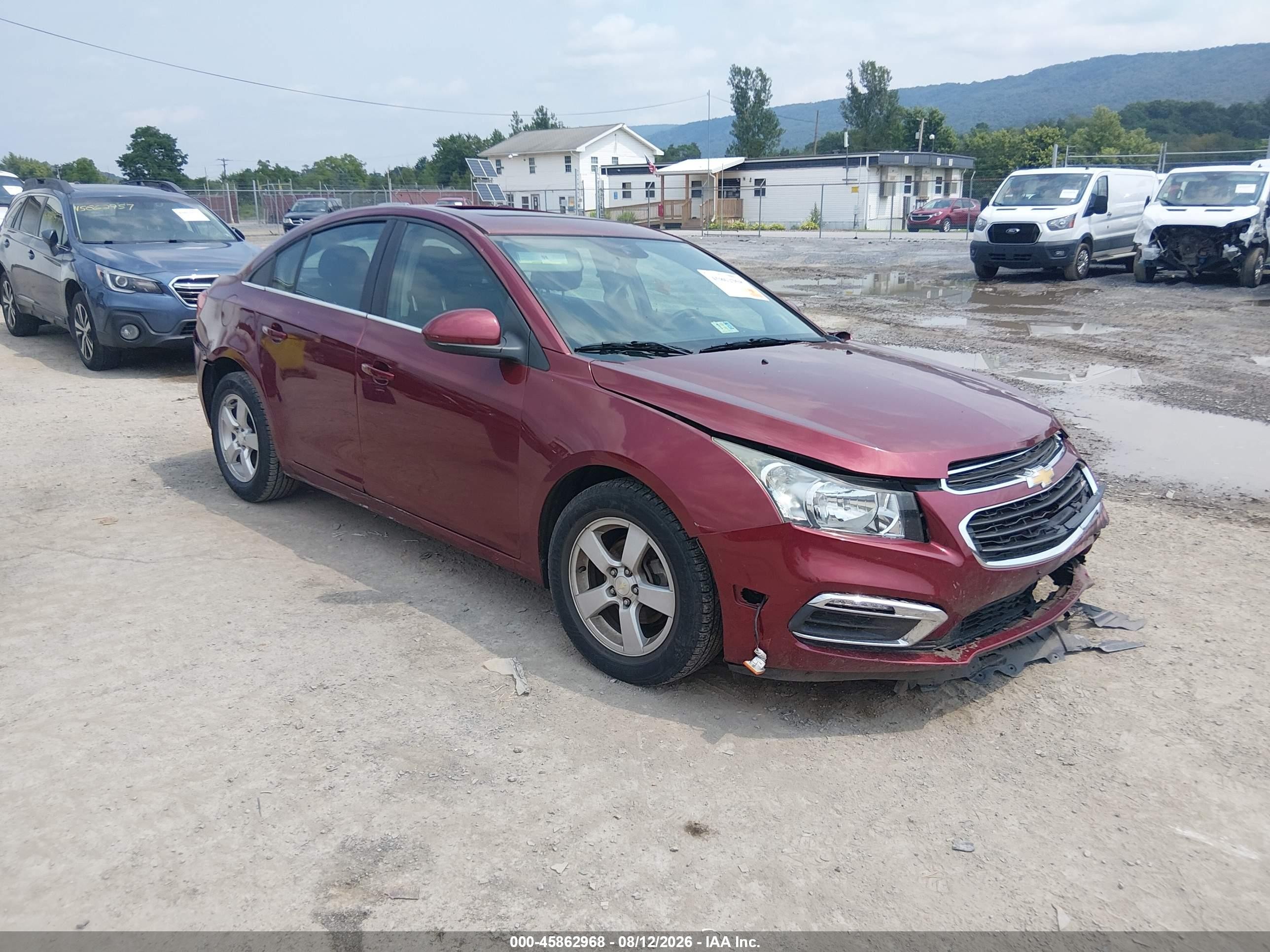 2015 Chevrolet Cruze 1lt Auto Maroon vin: 1G1PC5SB1F7170488