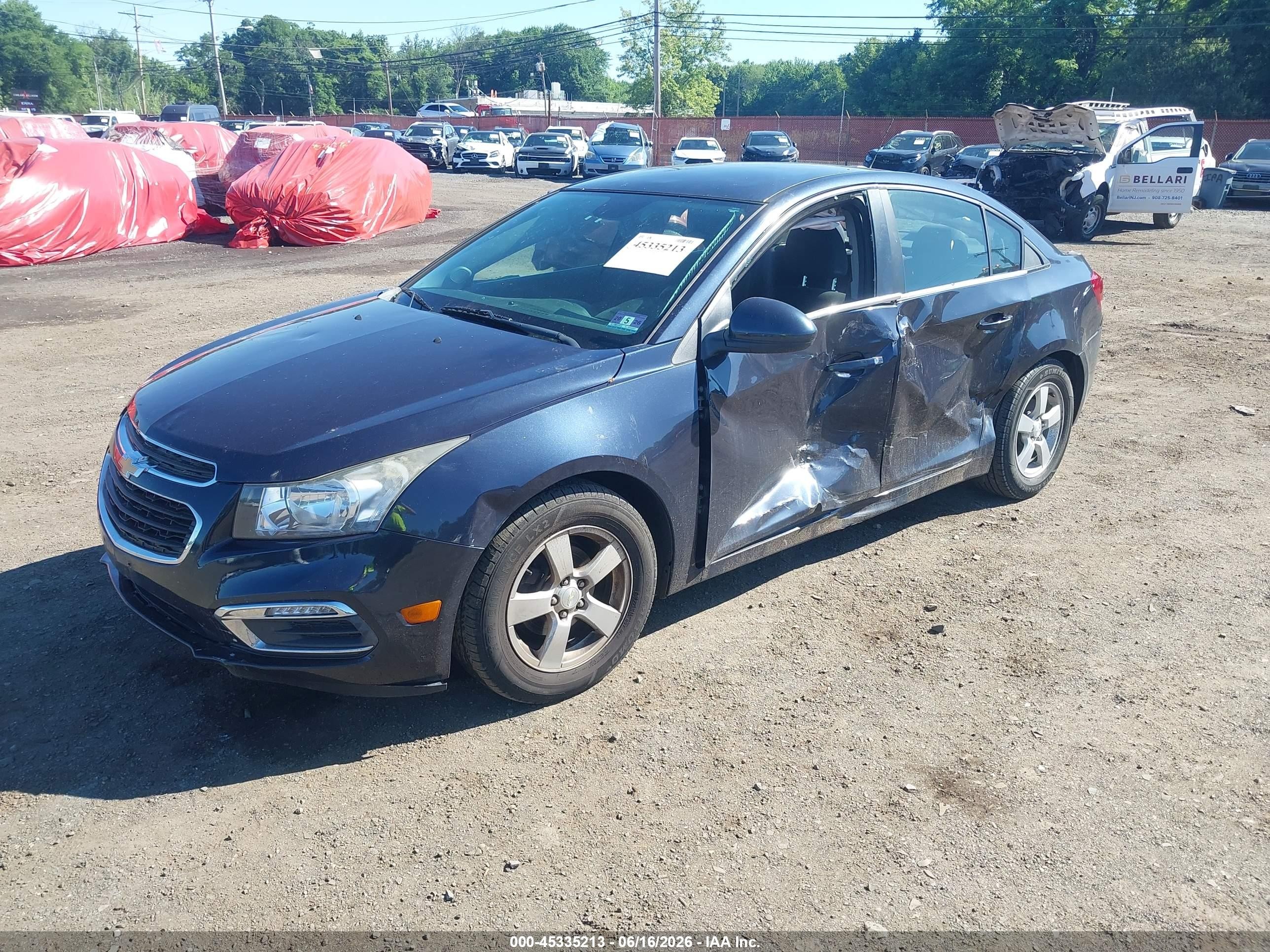 2015 Chevrolet Cruze 1lt Auto Черный vin: 1G1PC5SB1F7203473