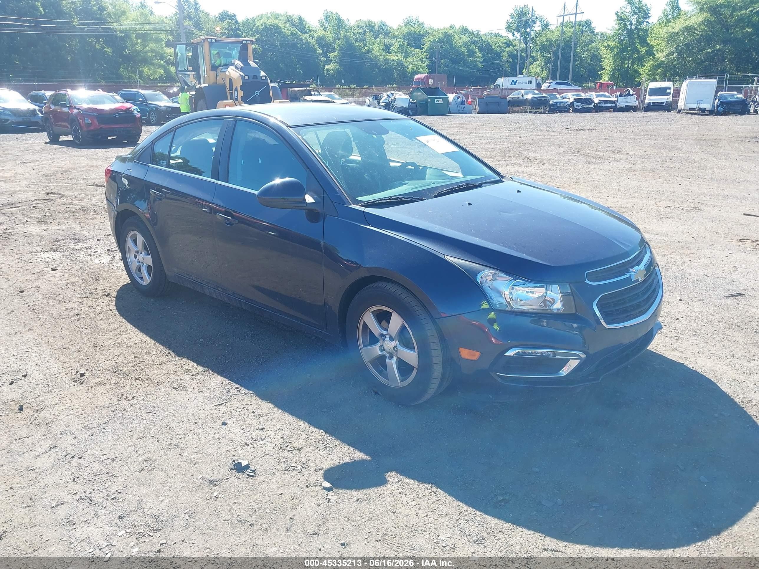 2015 Chevrolet Cruze 1lt Auto Black vin: 1G1PC5SB1F7203473