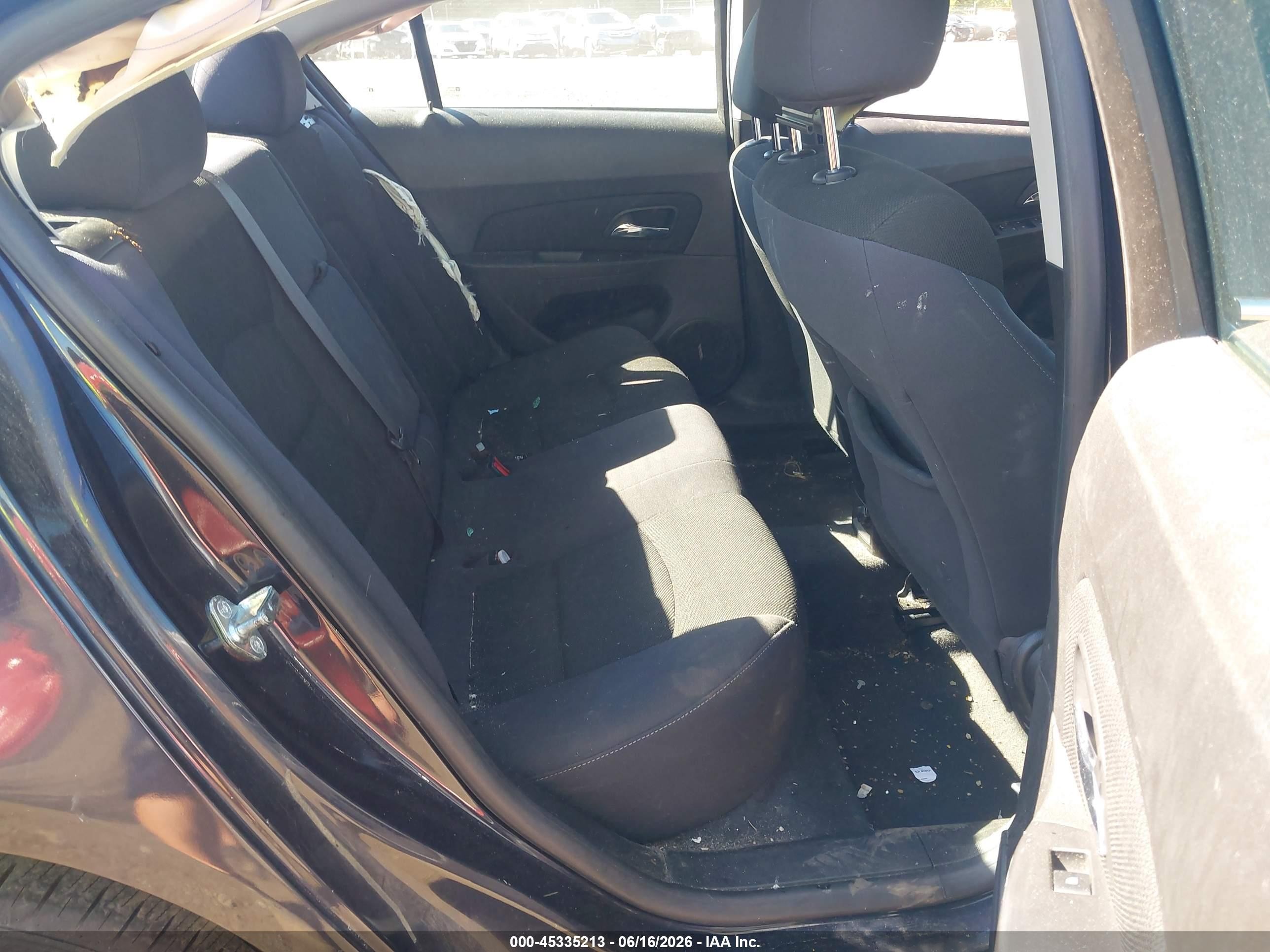 2015 Chevrolet Cruze 1lt Auto Черный vin: 1G1PC5SB1F7203473
