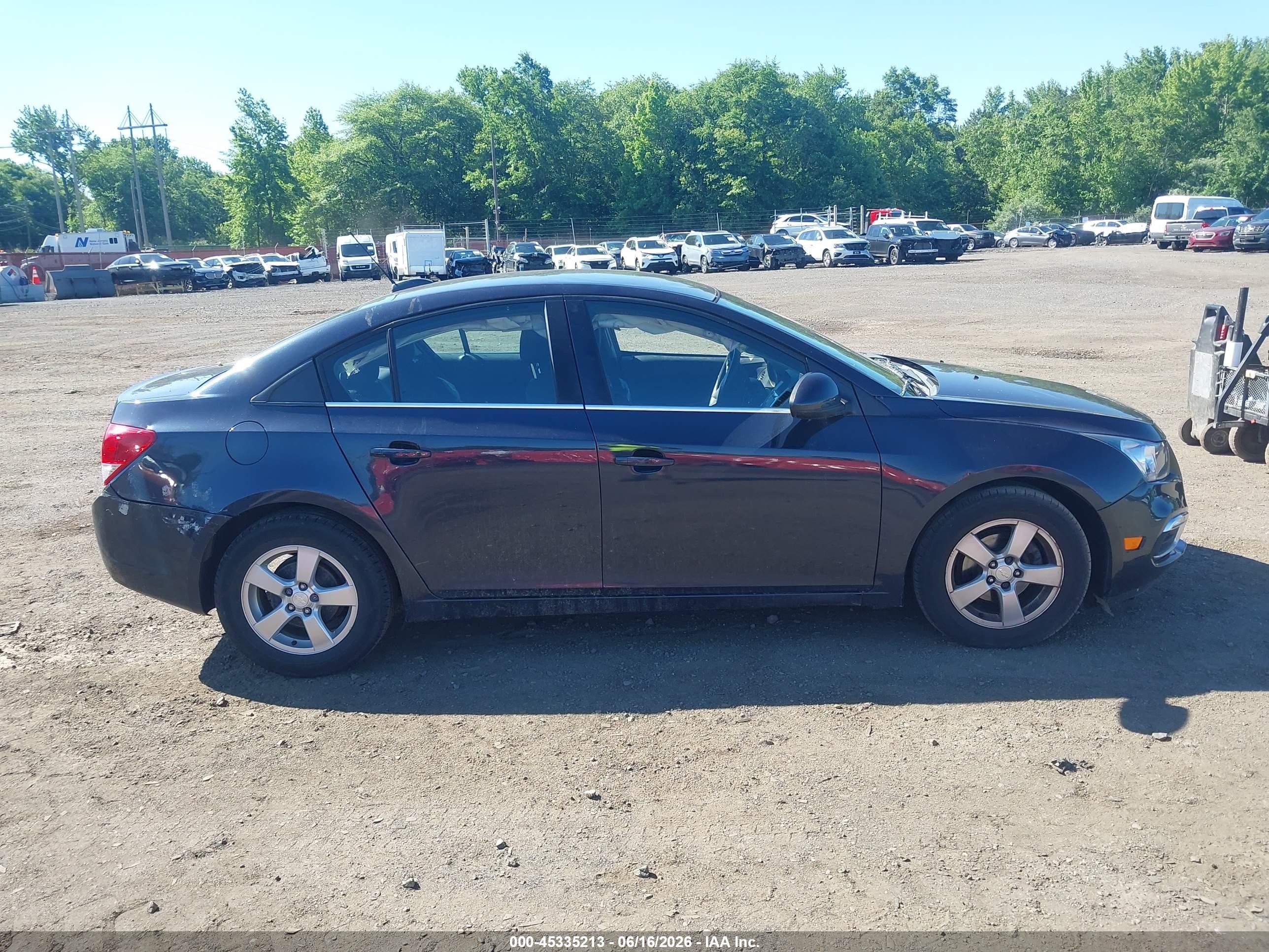 2015 Chevrolet Cruze 1lt Auto Черный vin: 1G1PC5SB1F7203473