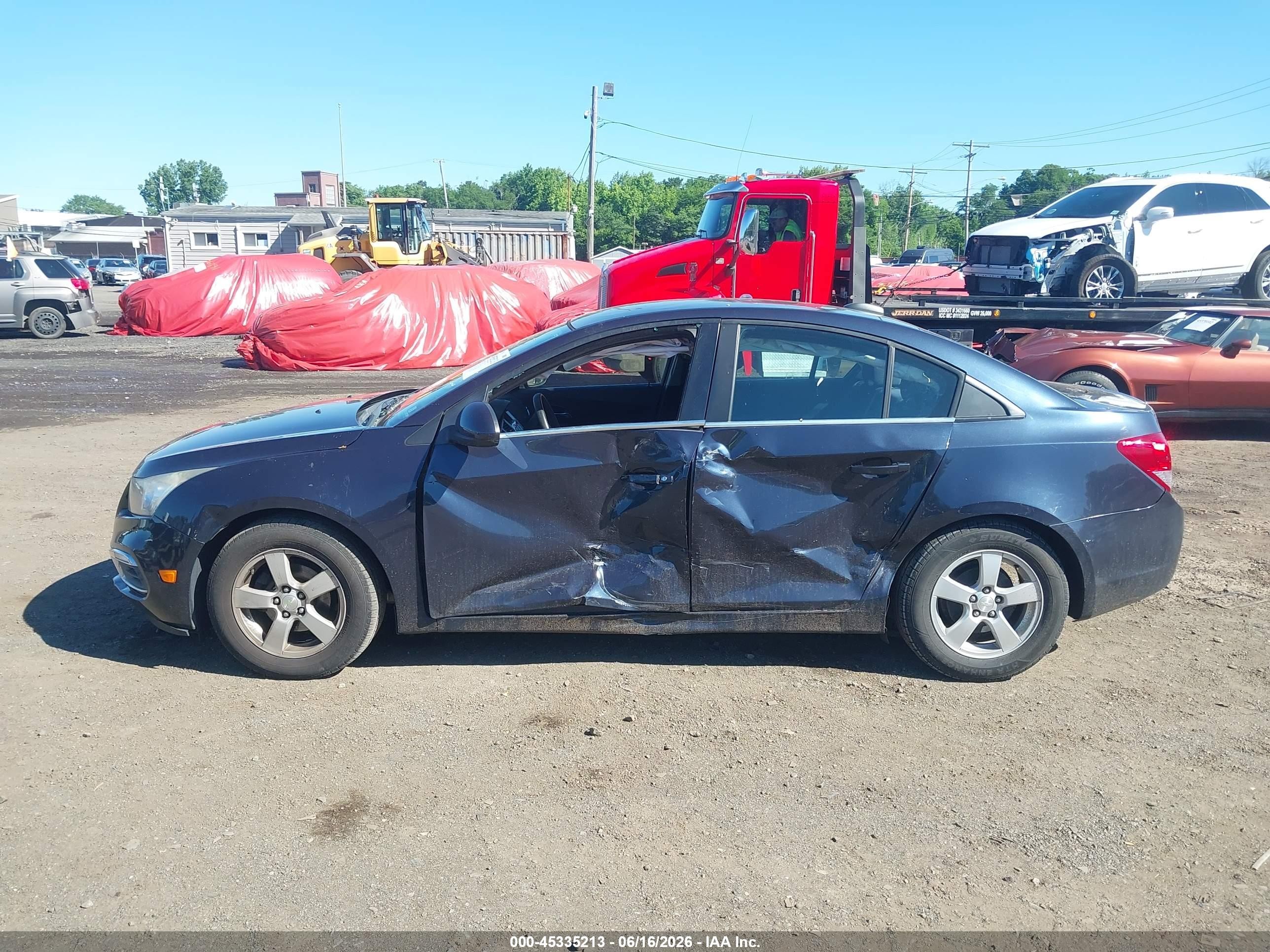 2015 Chevrolet Cruze 1lt Auto Черный vin: 1G1PC5SB1F7203473