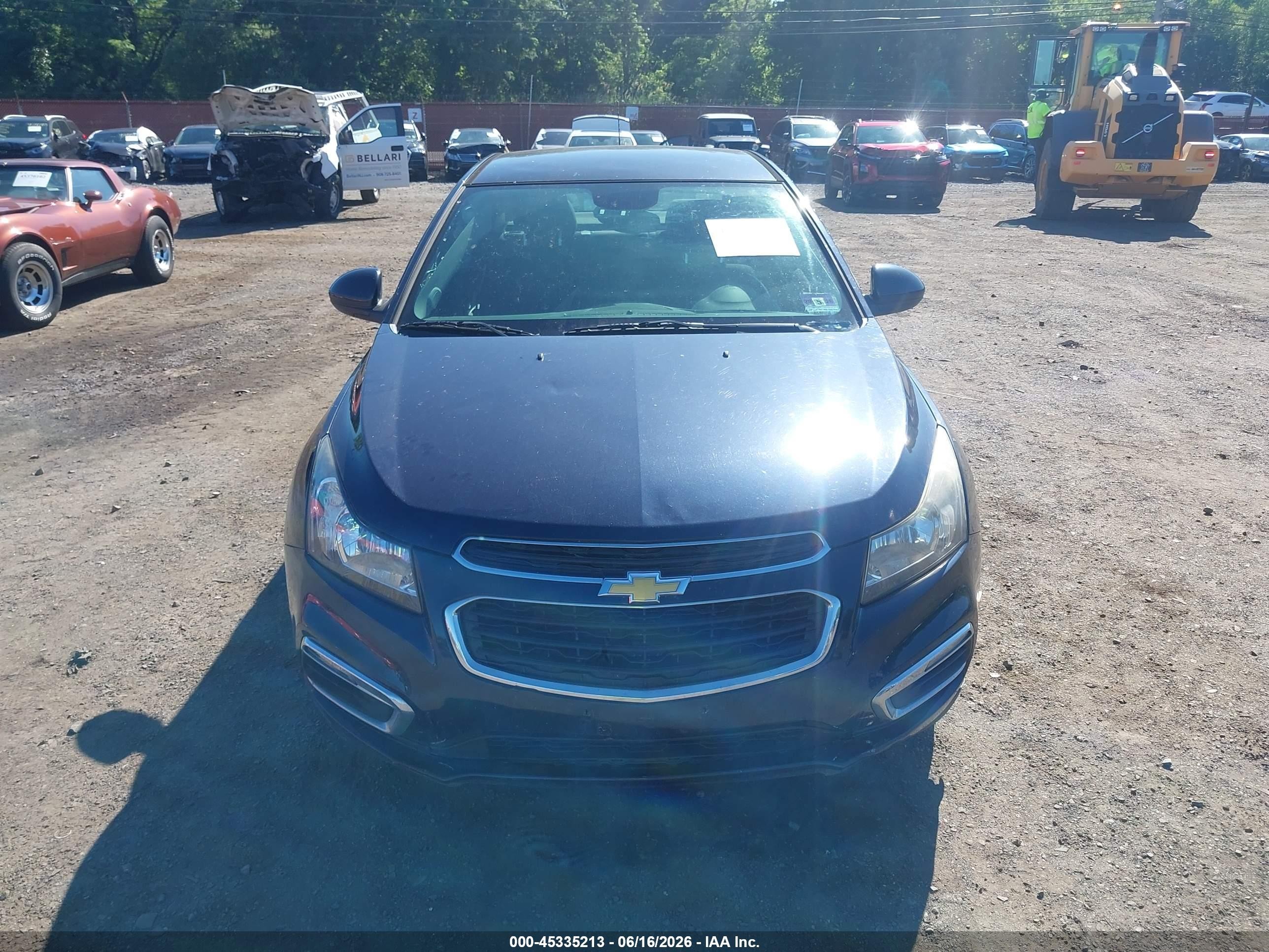 2015 Chevrolet Cruze 1lt Auto Черный vin: 1G1PC5SB1F7203473