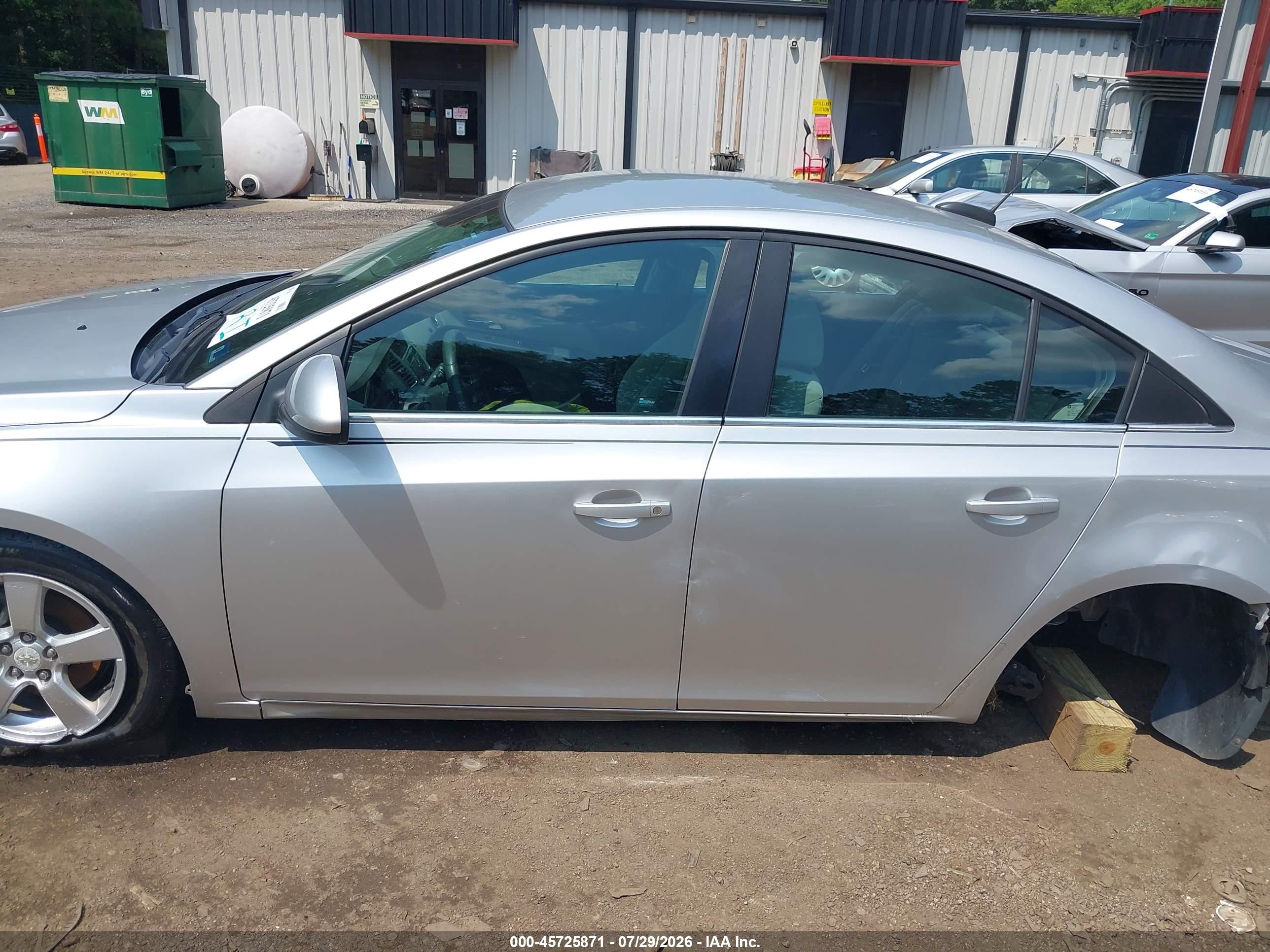 2015 Chevrolet Cruze 1lt Auto Silver vin: 1G1PC5SB1F7217471