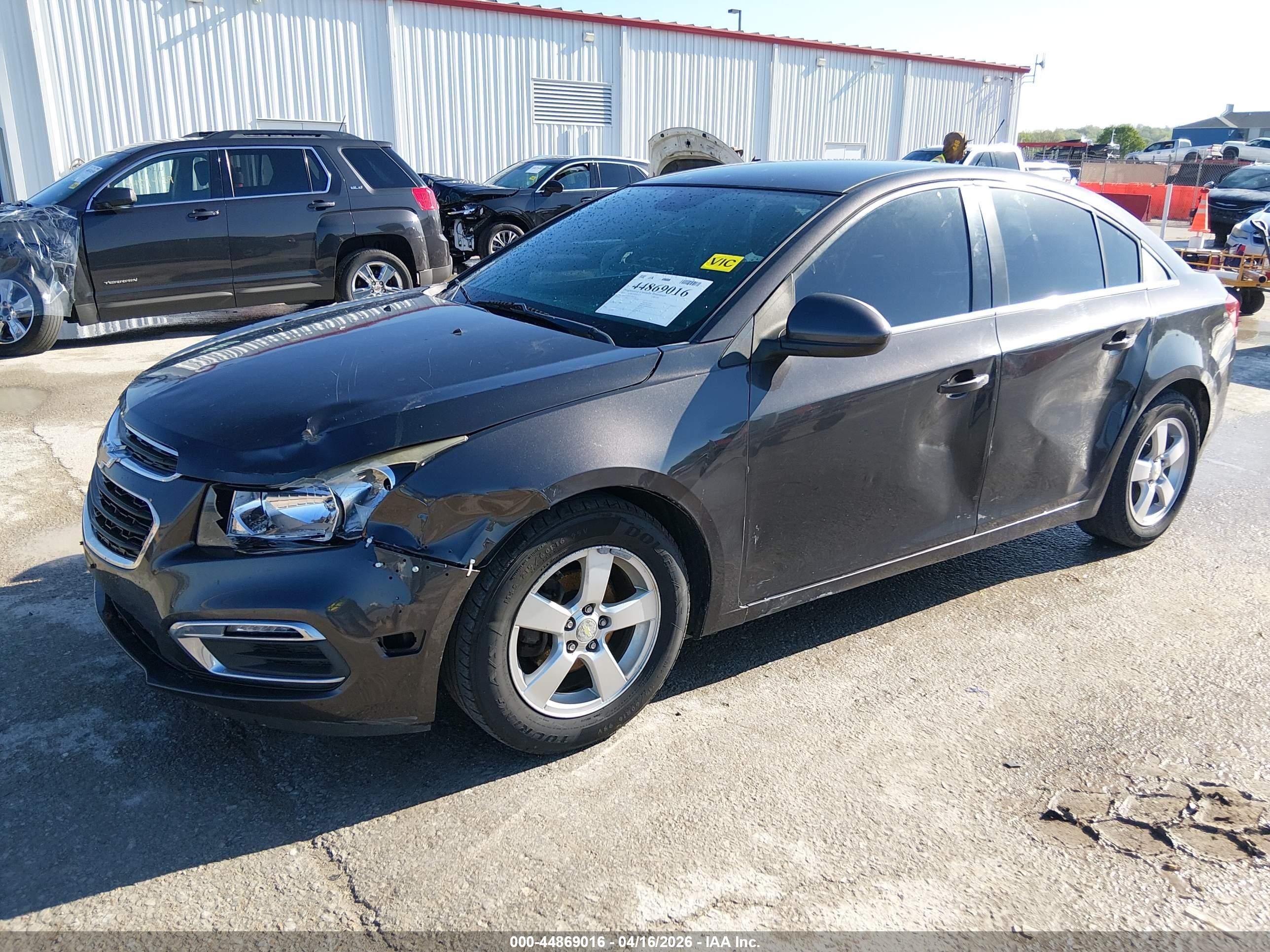 2015 Chevrolet Cruze 1lt Auto Gray vin: 1G1PC5SB1F7245111