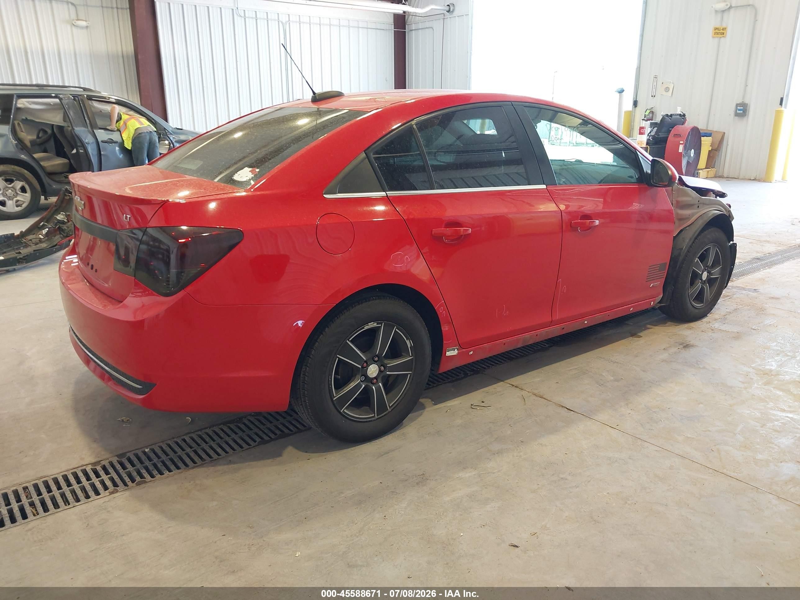 2015 Chevrolet Cruze 1lt Auto Red vin: 1G1PC5SB1F7259770