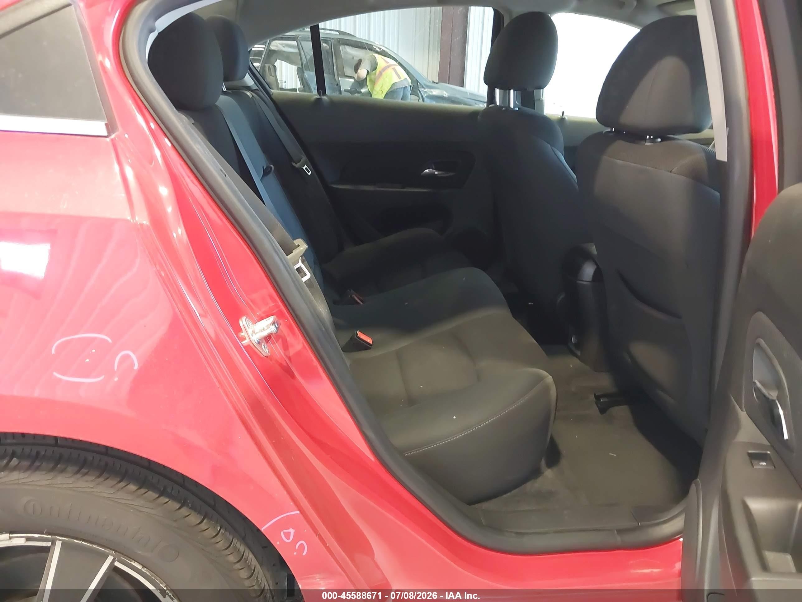 2015 Chevrolet Cruze 1lt Auto Red vin: 1G1PC5SB1F7259770