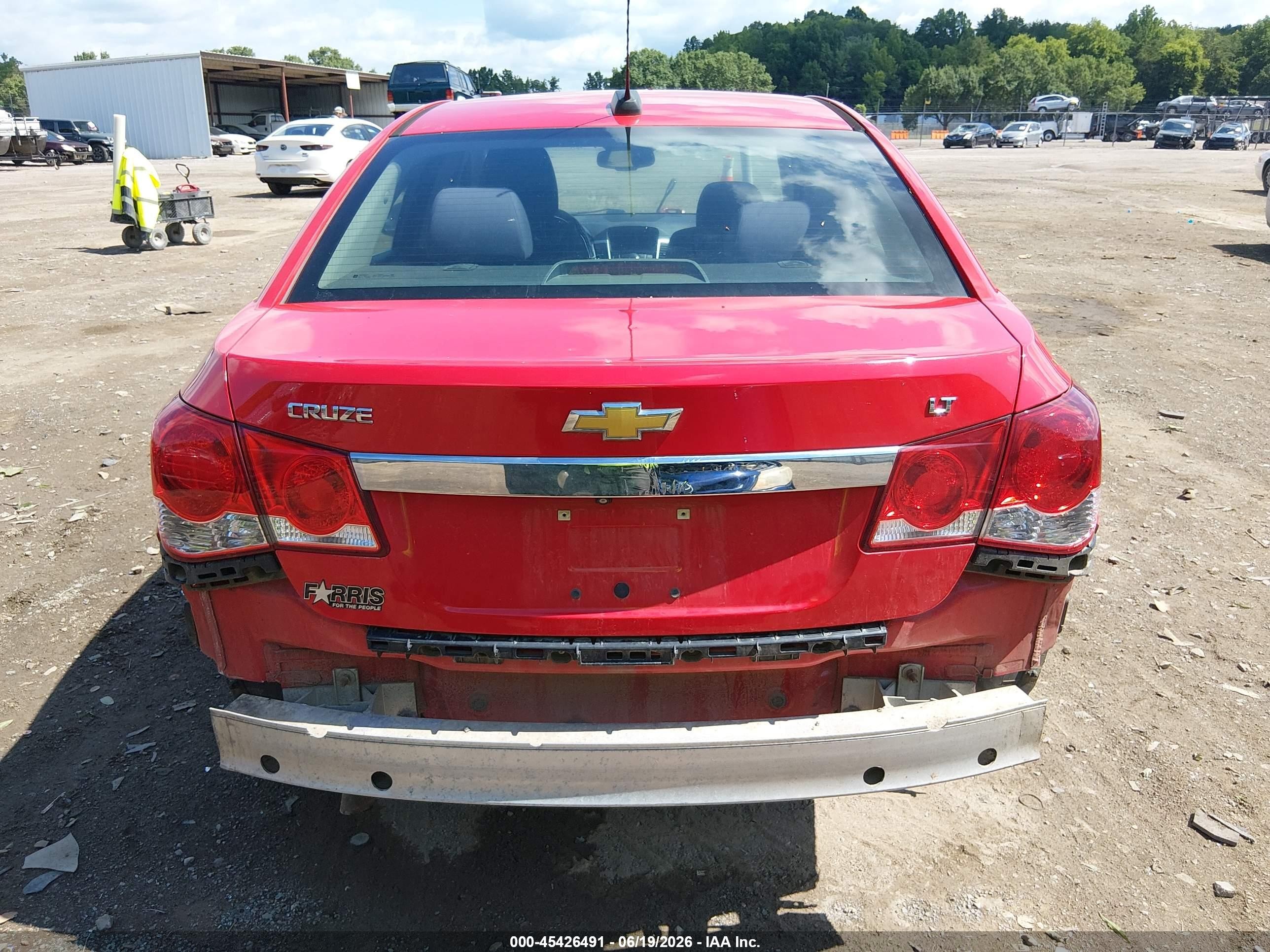 2015 Chevrolet Cruze 1lt Auto Red vin: 1G1PC5SB1F7261065