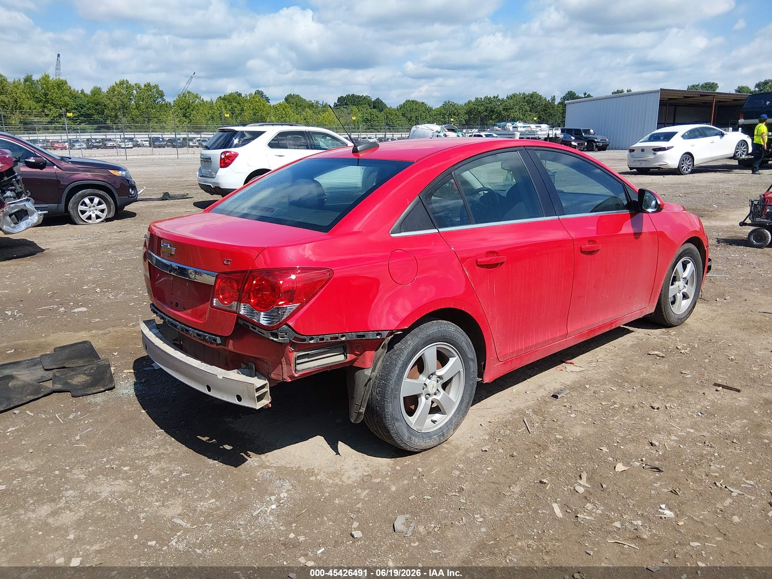 2015 Chevrolet Cruze 1lt Auto Red vin: 1G1PC5SB1F7261065