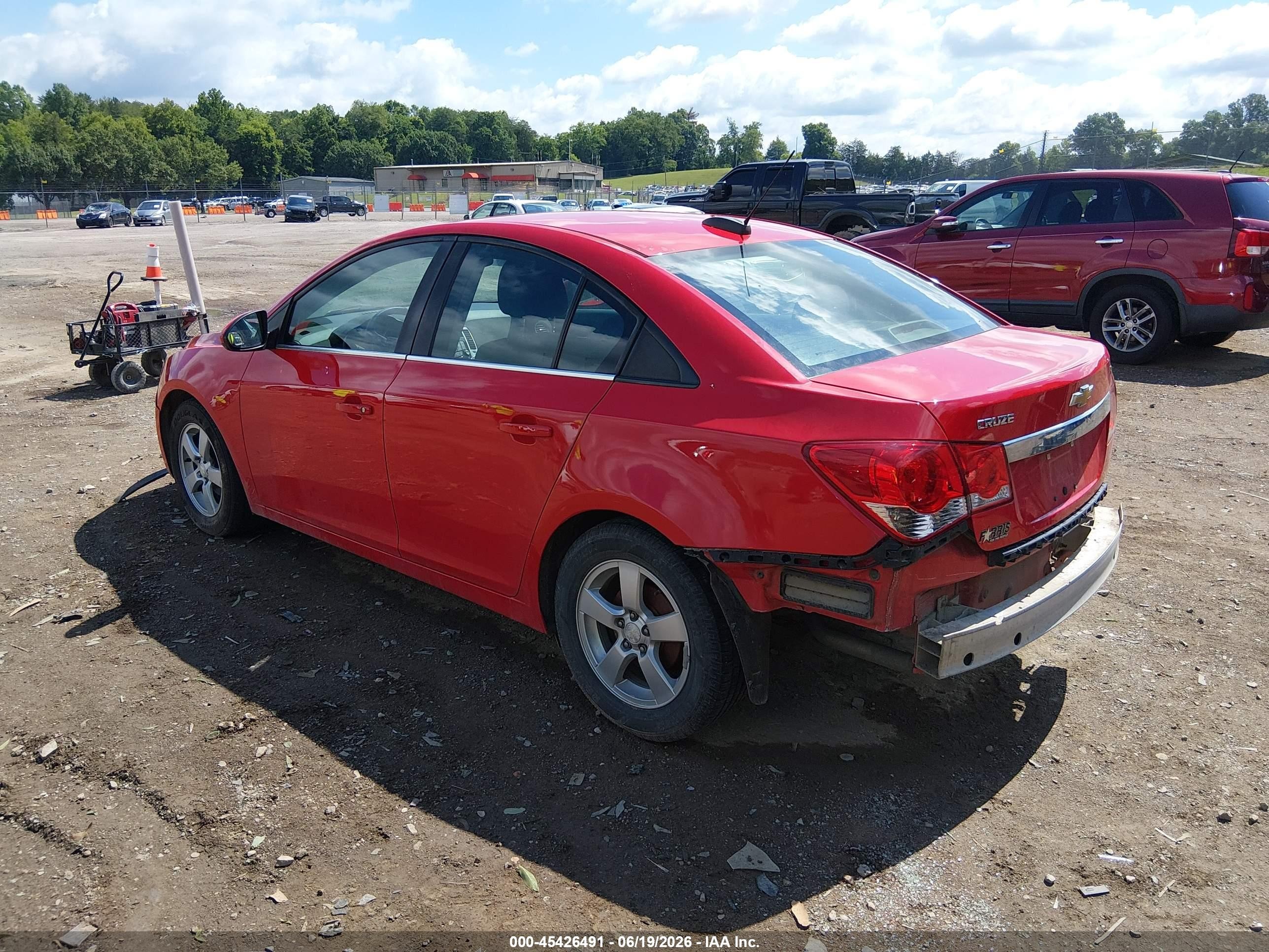 2015 Chevrolet Cruze 1lt Auto Red vin: 1G1PC5SB1F7261065