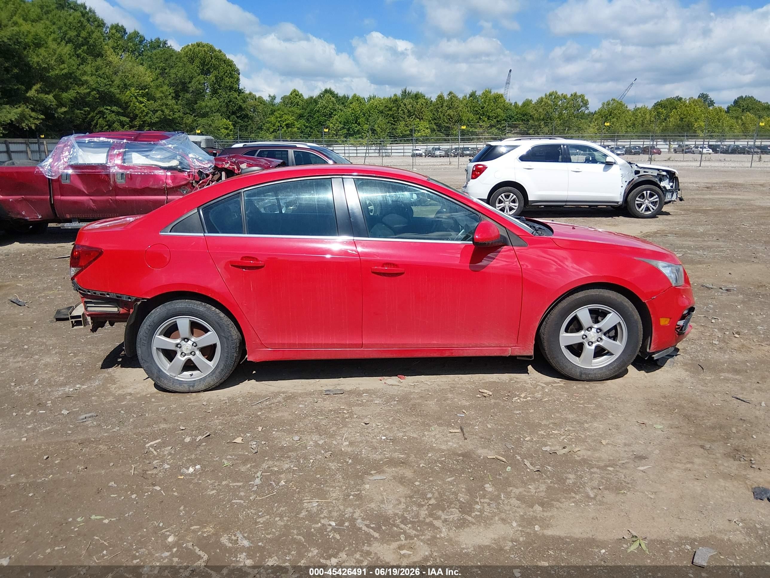 2015 Chevrolet Cruze 1lt Auto Red vin: 1G1PC5SB1F7261065
