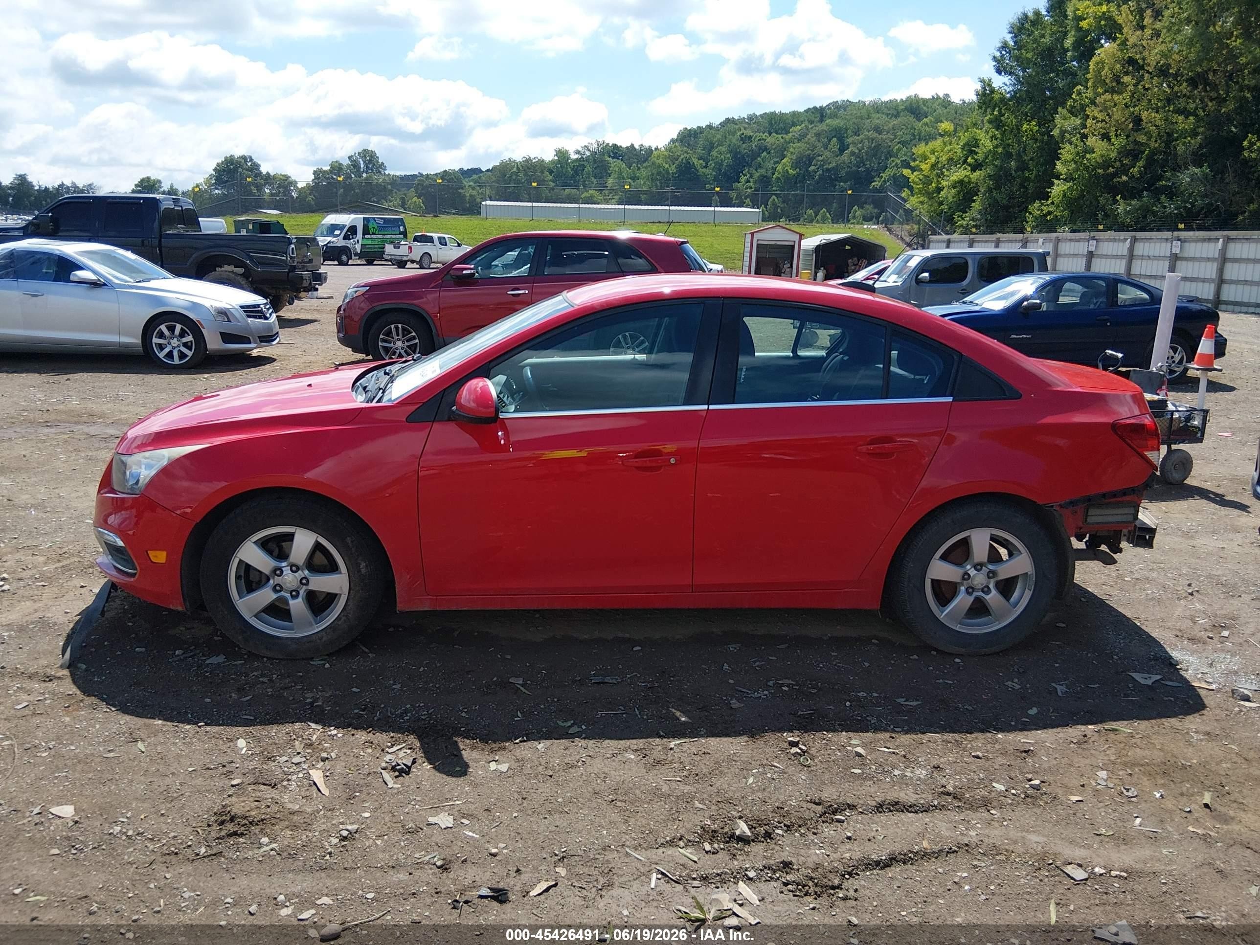 2015 Chevrolet Cruze 1lt Auto Red vin: 1G1PC5SB1F7261065