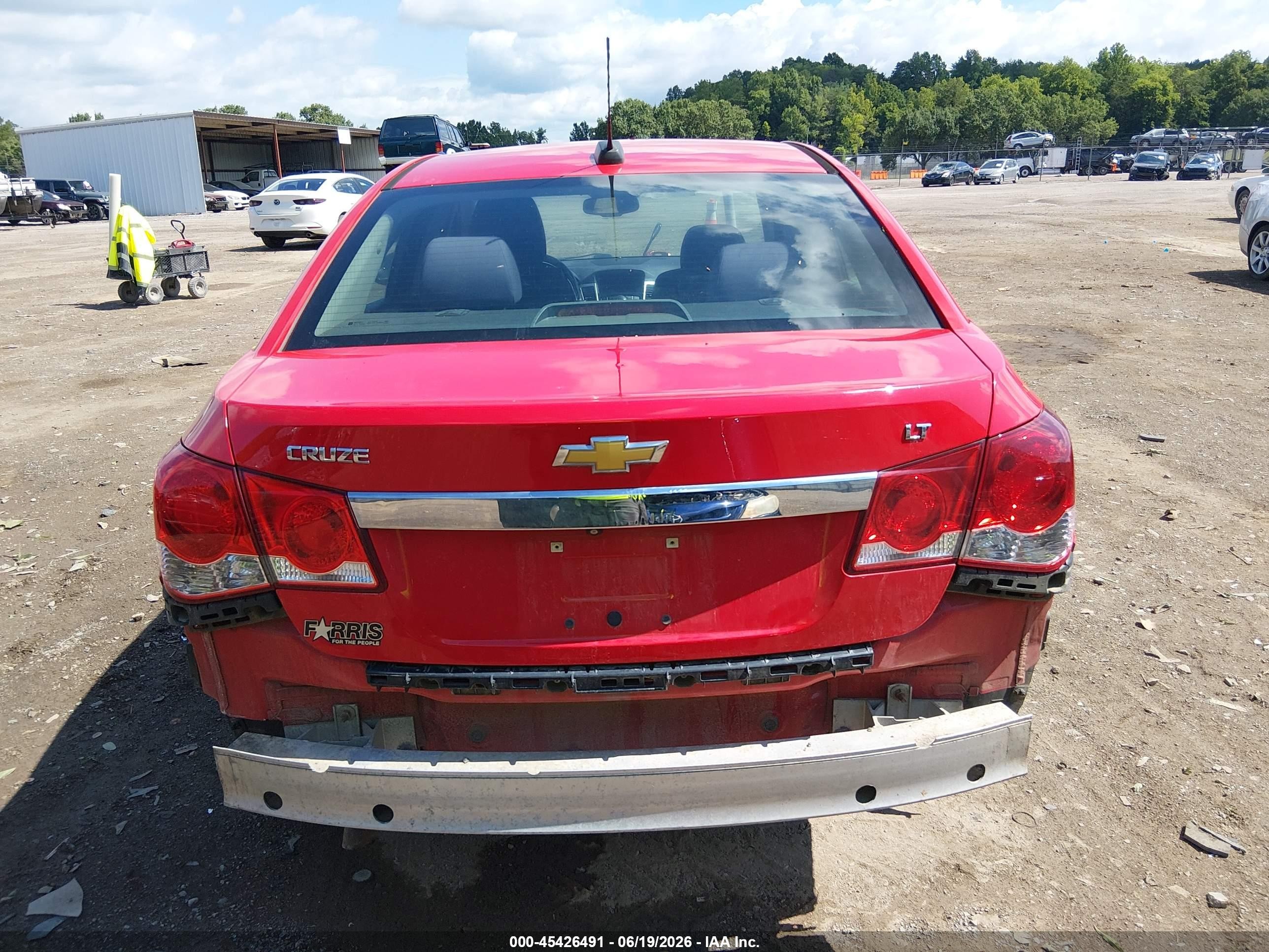 2015 Chevrolet Cruze 1lt Auto Red vin: 1G1PC5SB1F7261065