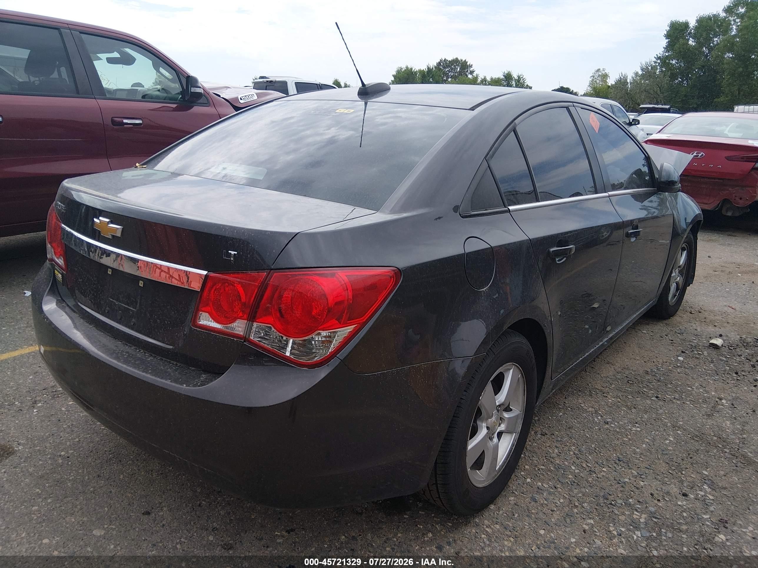 2015 Chevrolet Cruze 1lt Auto Gray vin: 1G1PC5SB1F7261857