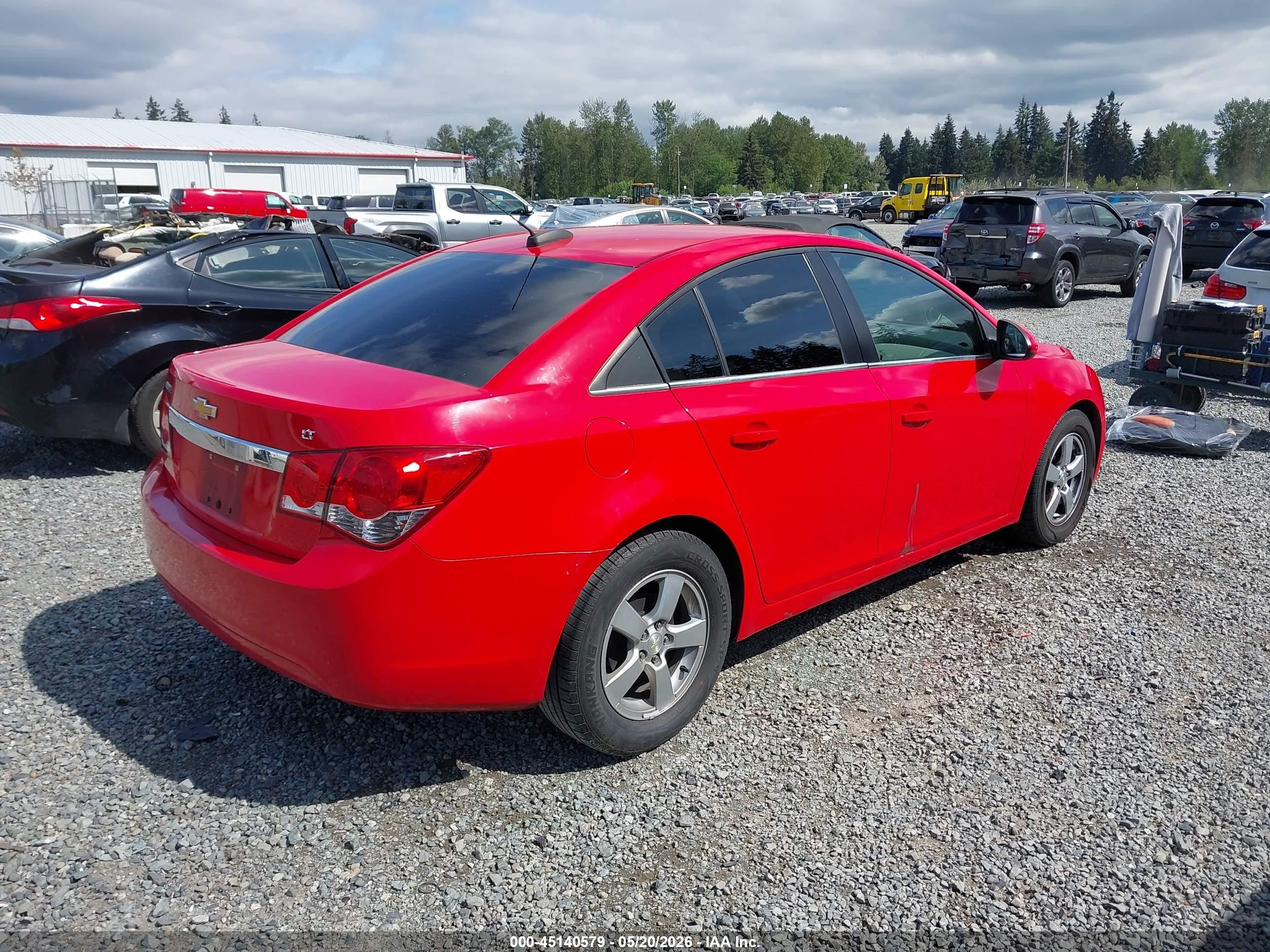 2015 Chevrolet Cruze 1lt Auto Красный vin: 1G1PC5SB1F7290999