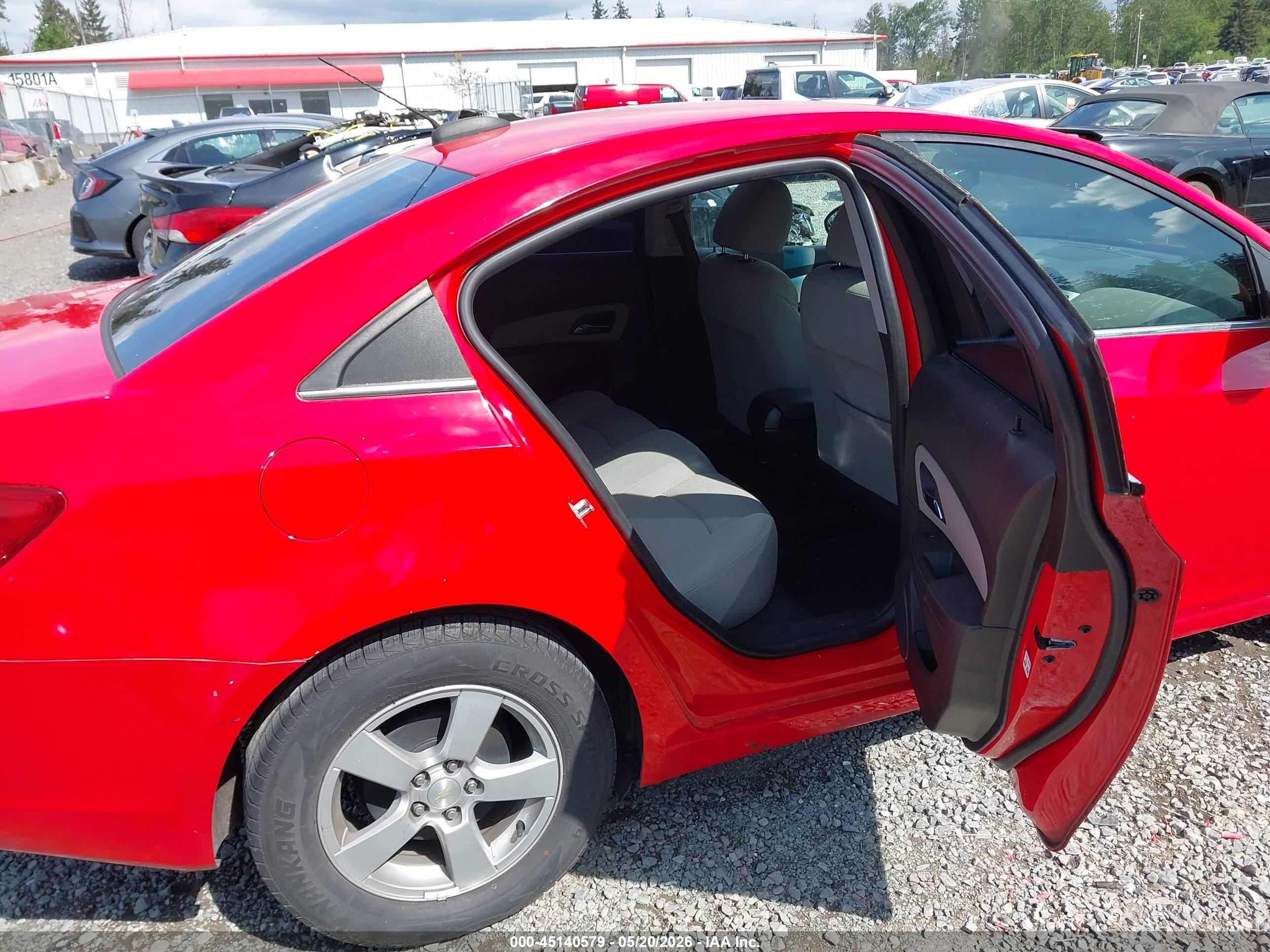 2015 Chevrolet Cruze 1lt Auto Красный vin: 1G1PC5SB1F7290999