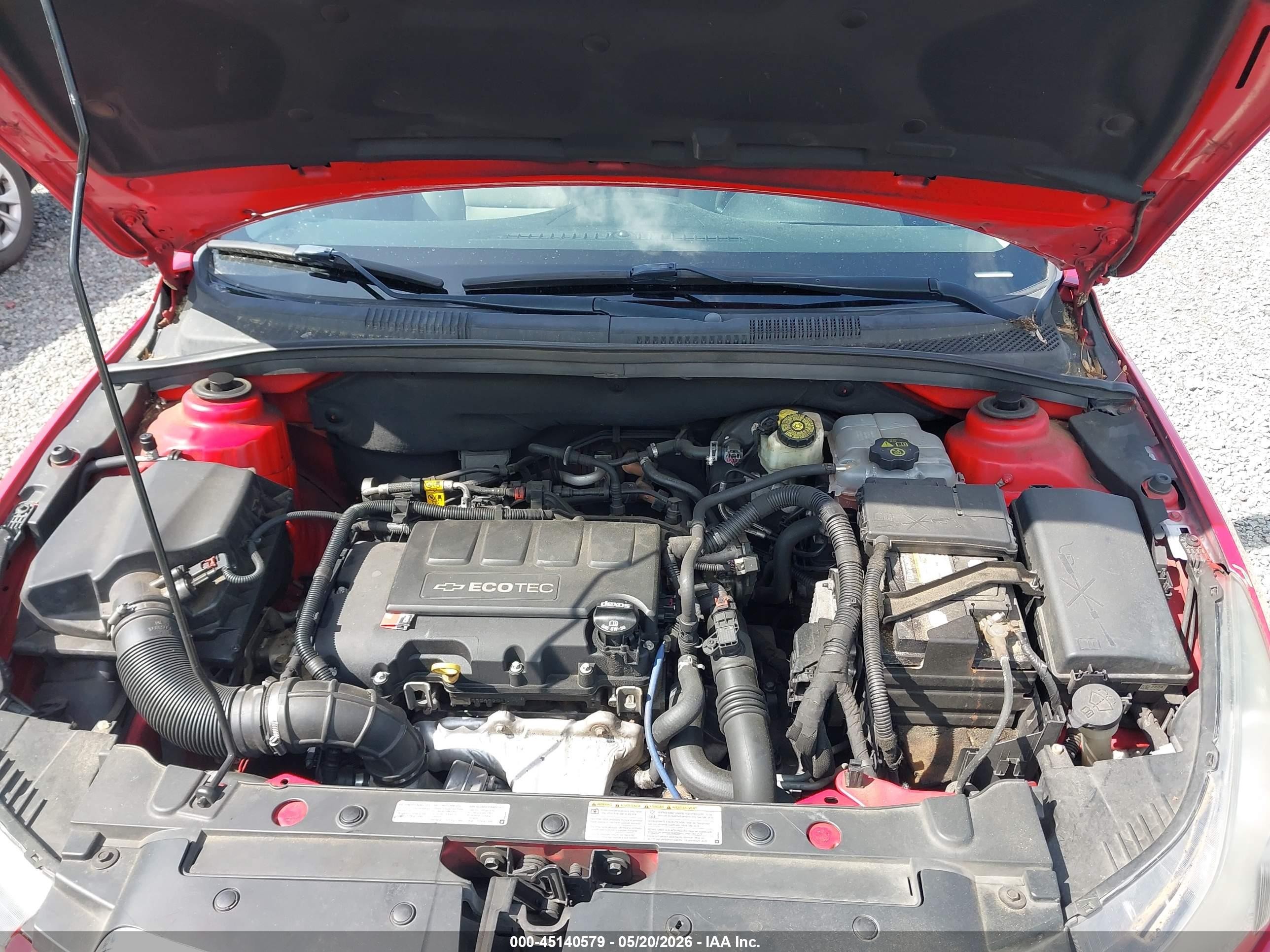 2015 Chevrolet Cruze 1lt Auto Красный vin: 1G1PC5SB1F7290999