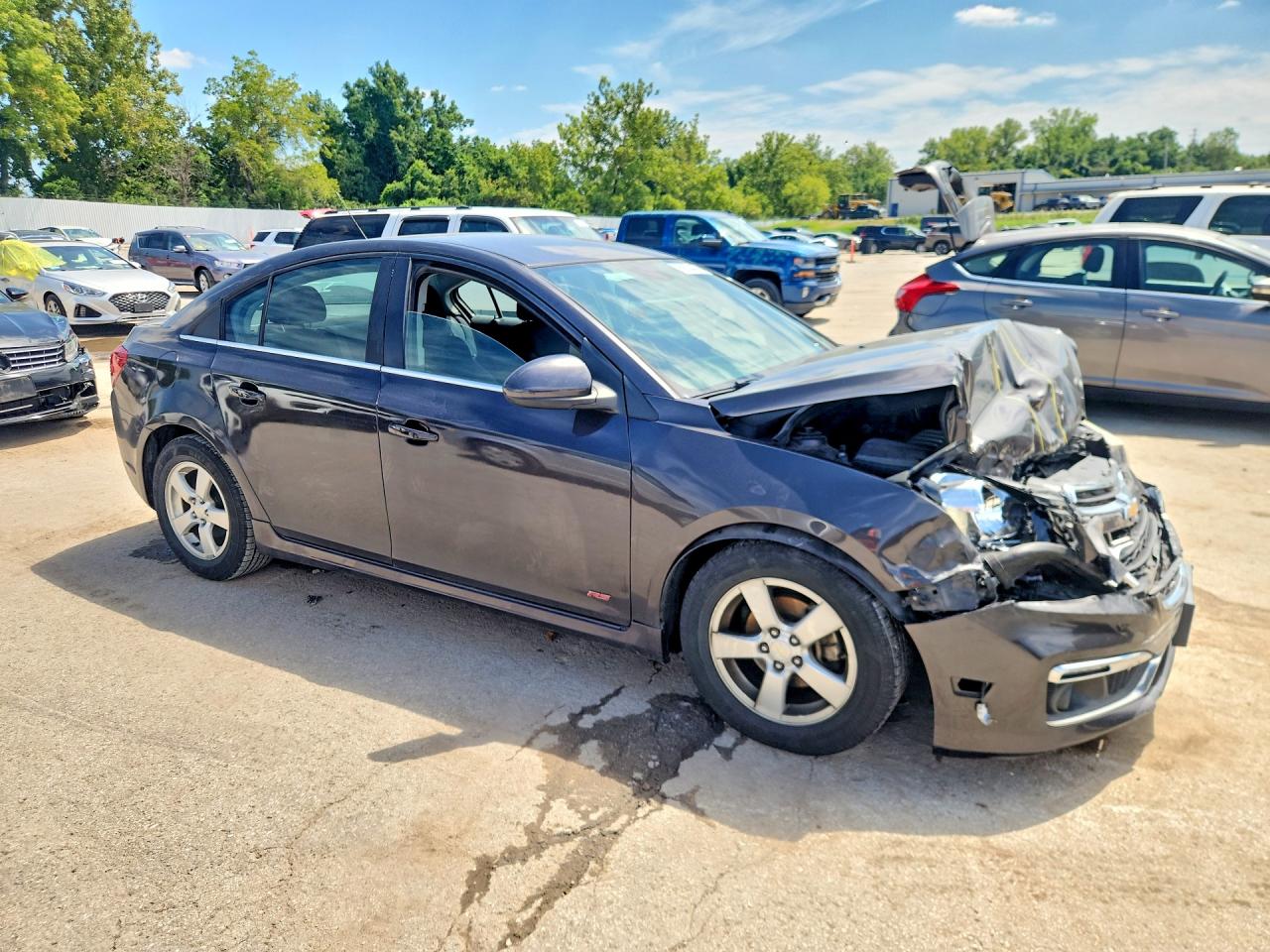 2015 Chevrolet Cruze Lt Gray vin: 1G1PC5SB1F7293997