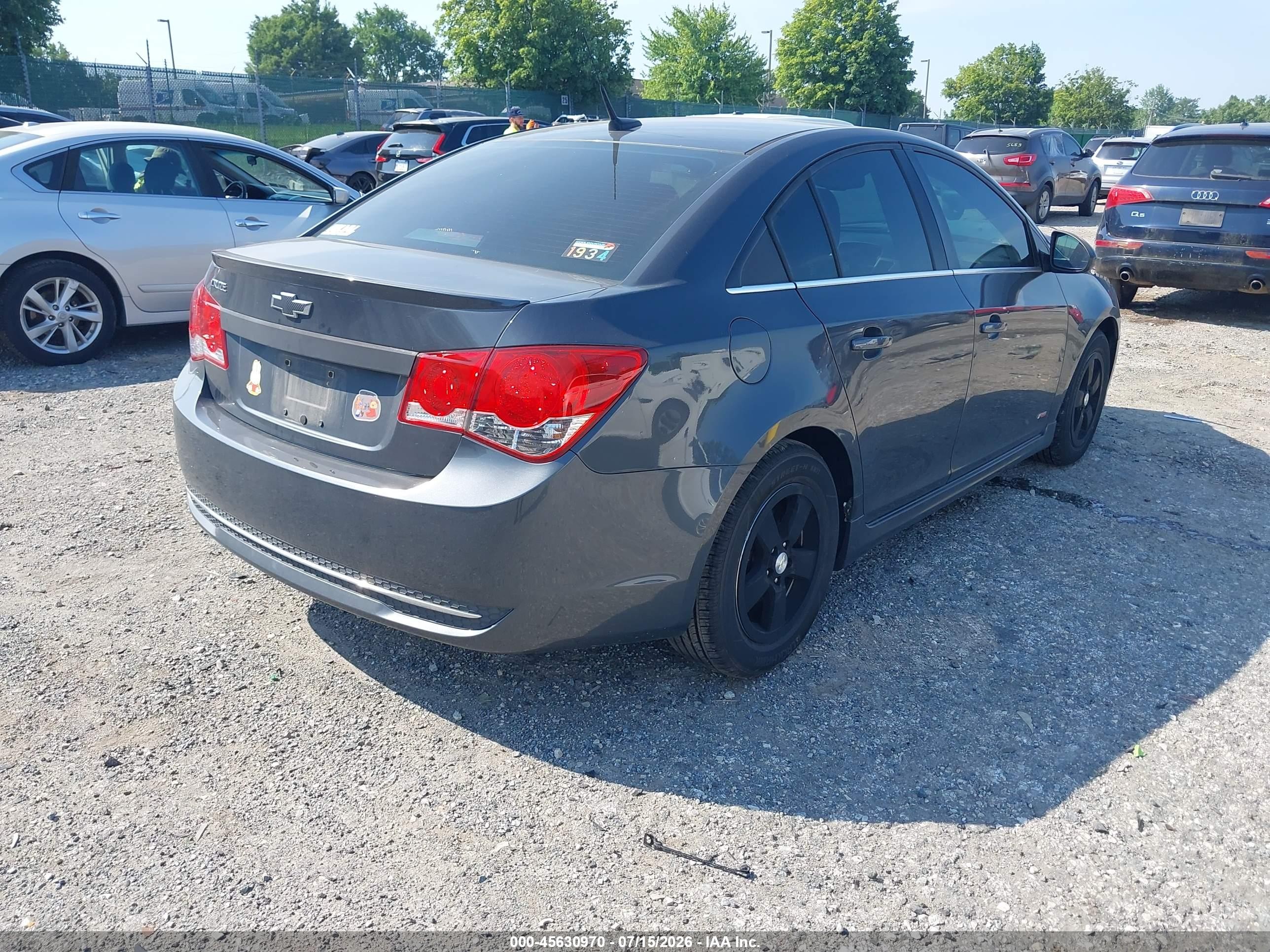 2013 Chevrolet Cruze 1lt Auto Gray vin: 1G1PC5SB2D7146780