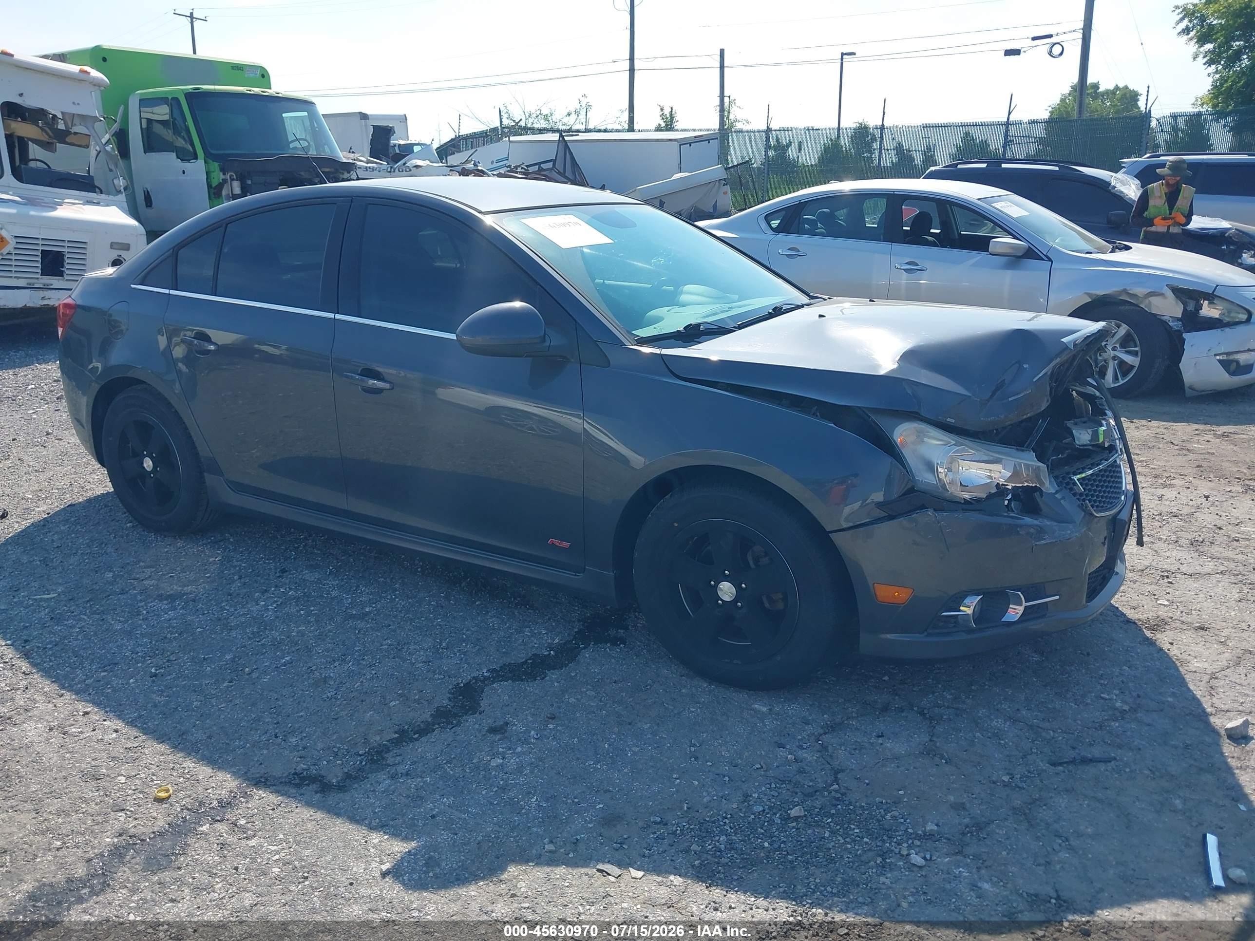 2013 Chevrolet Cruze 1lt Auto Gray vin: 1G1PC5SB2D7146780