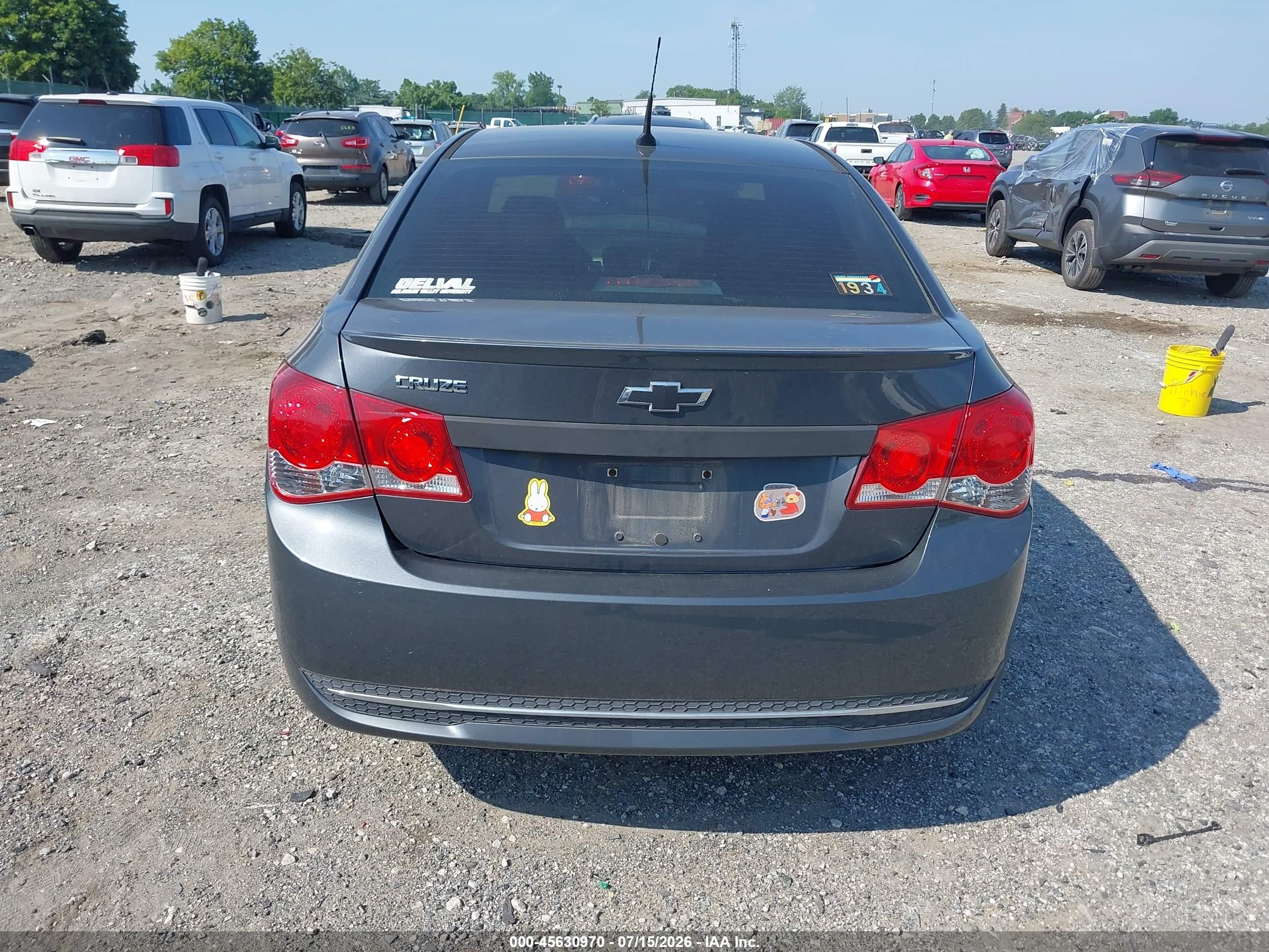 2013 Chevrolet Cruze 1lt Auto Gray vin: 1G1PC5SB2D7146780