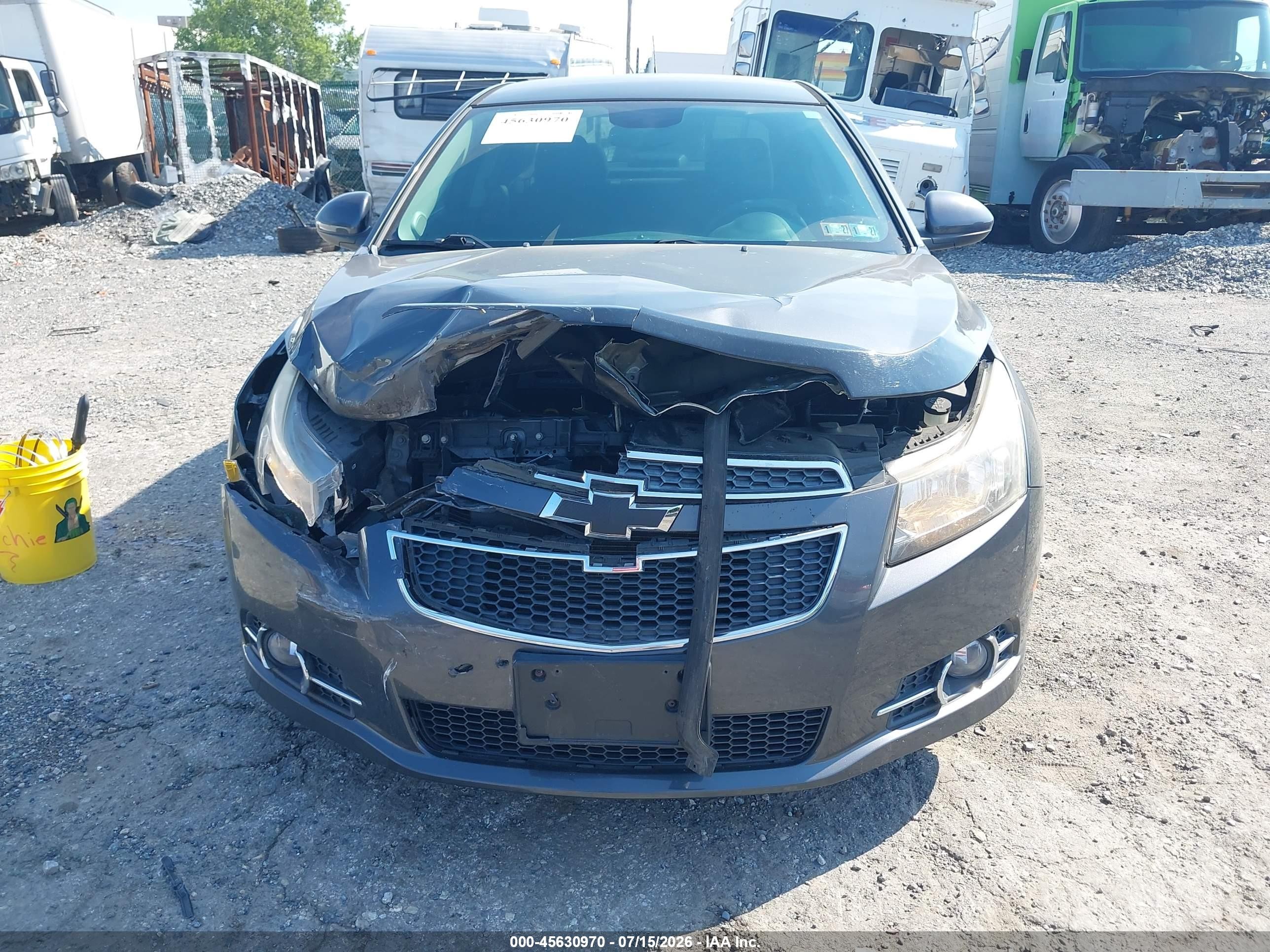 2013 Chevrolet Cruze 1lt Auto Gray vin: 1G1PC5SB2D7146780