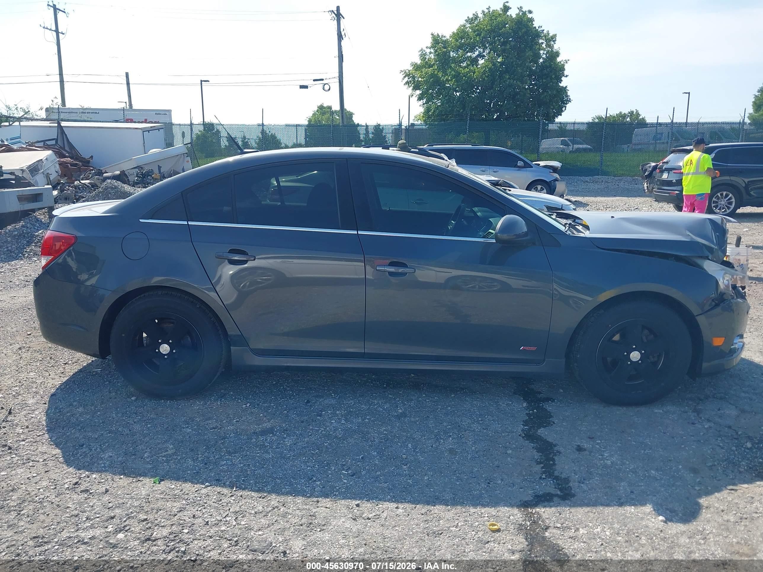 2013 Chevrolet Cruze 1lt Auto Gray vin: 1G1PC5SB2D7146780