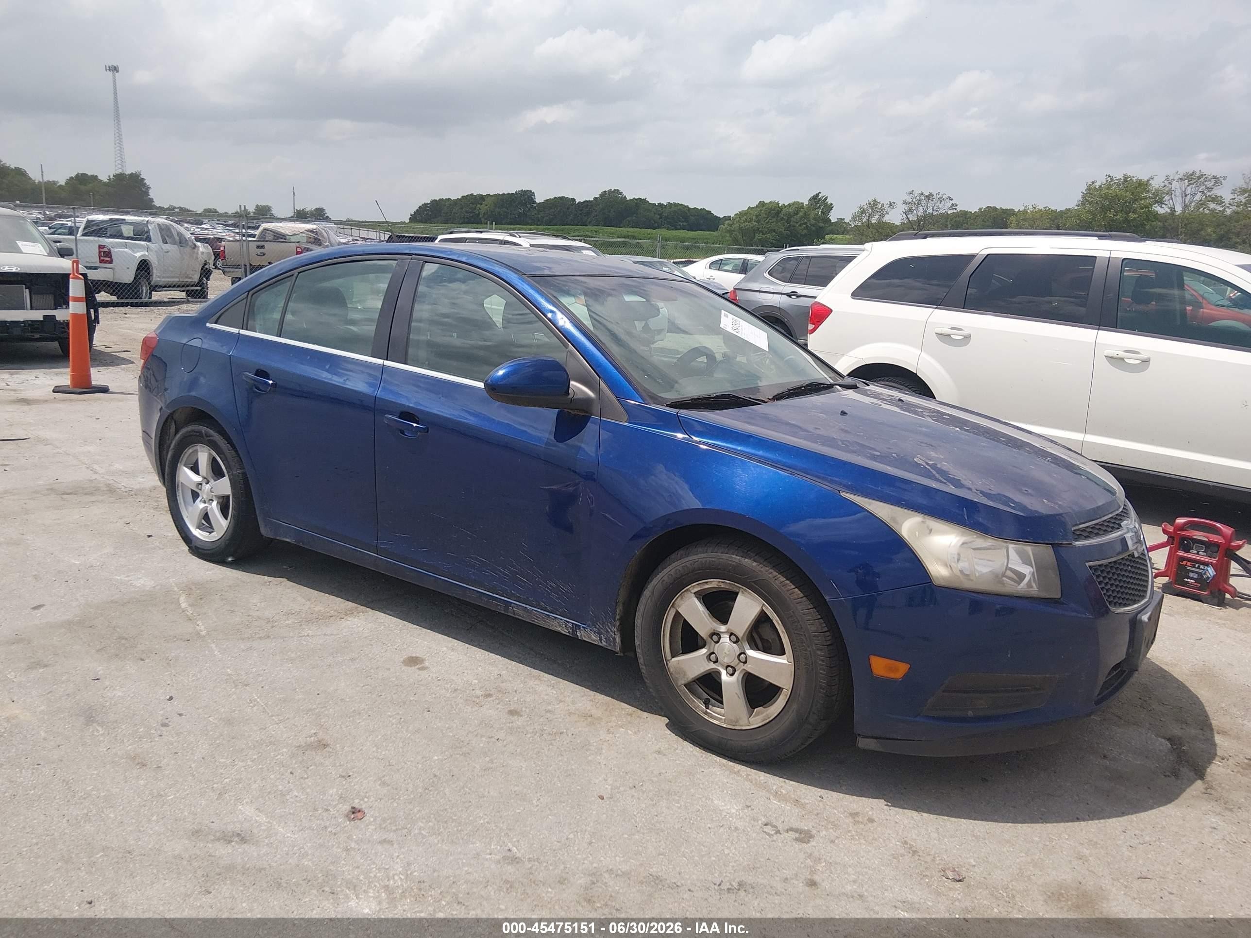 2013 Chevrolet Cruze 1lt Auto Blue vin: 1G1PC5SB2D7180699